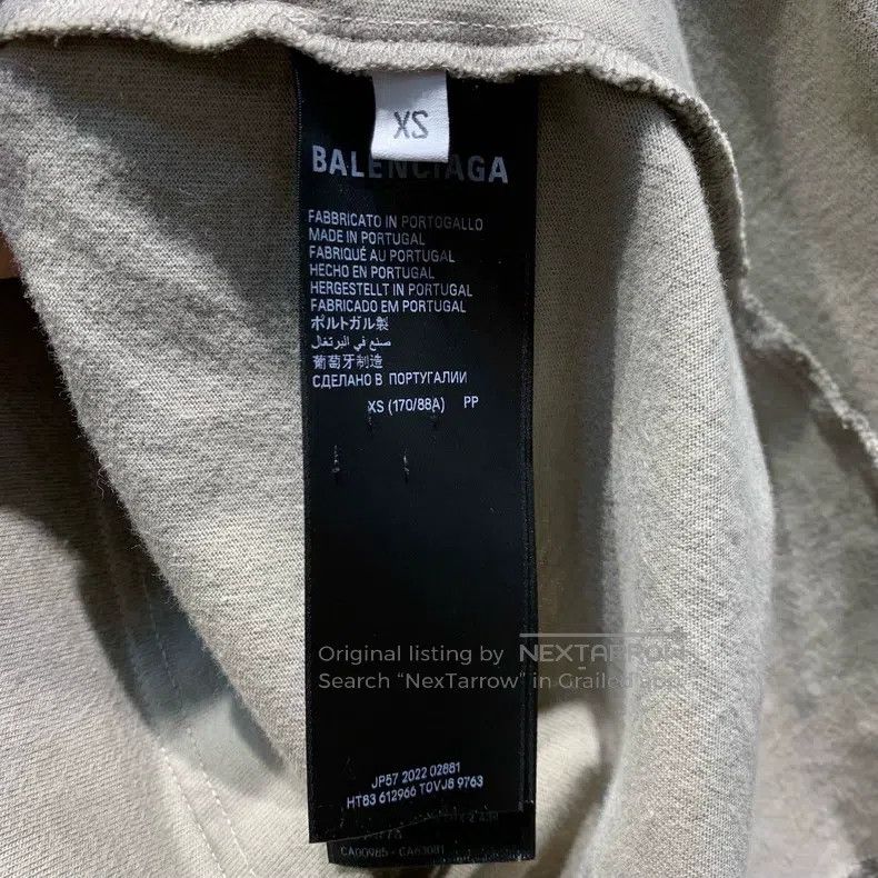 Balenciaga Front Embroidered Letter Short-Sleeve