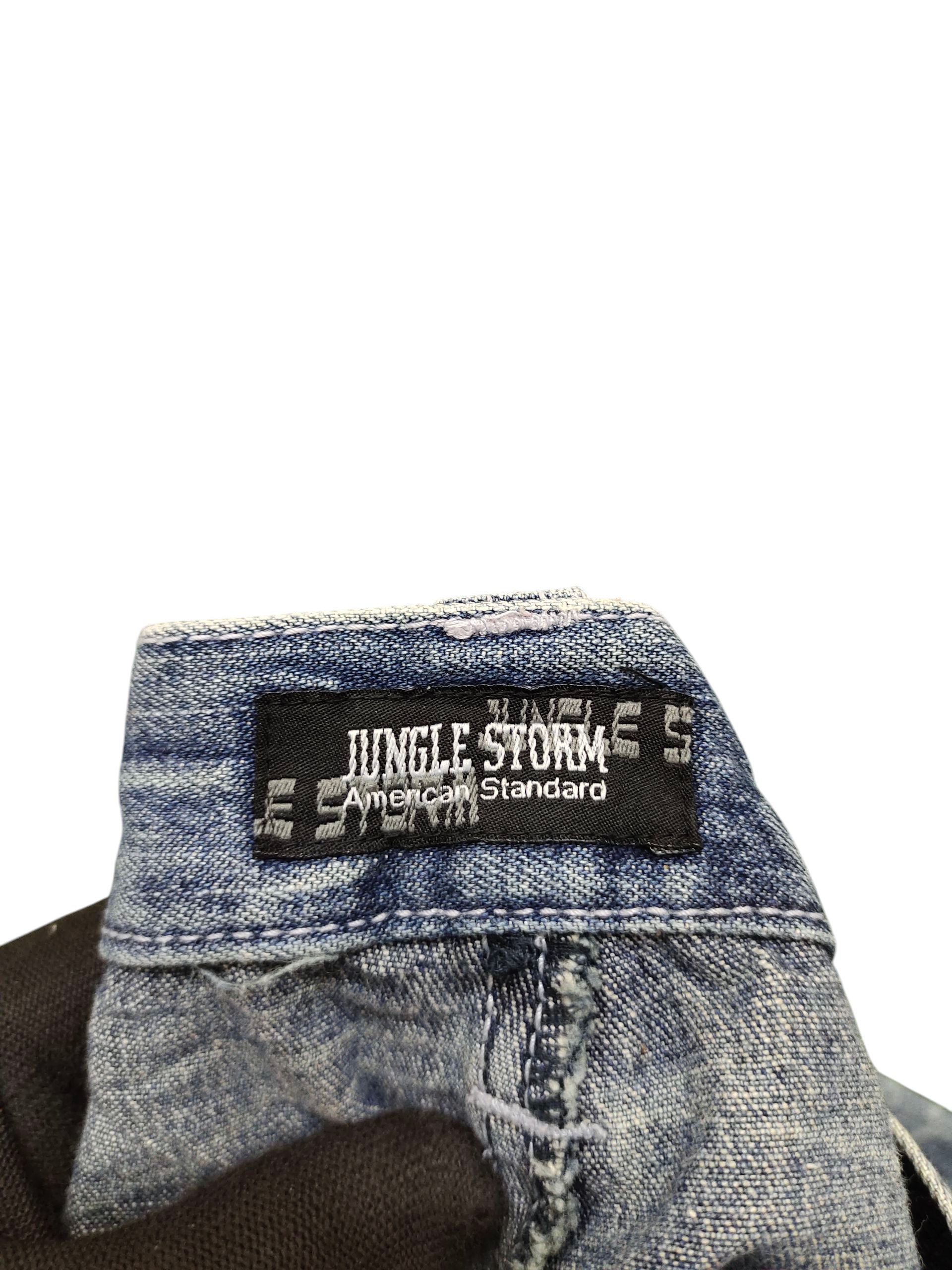 Undercover Japanese Brand Jungle Storm Clawmark Distress Faded Jeans Size US 33 - 10 Thumbnail