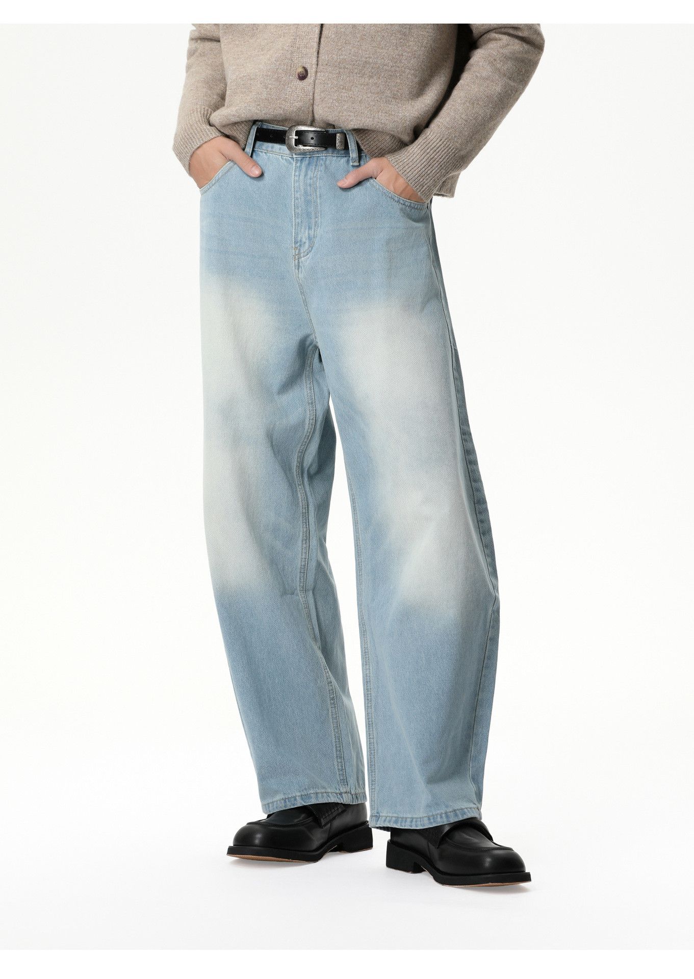 Japanese Brand Japanese retro style Vibe washed wide-leg curved jeans Size US 32 / EU 48 - 1 Thumbnail