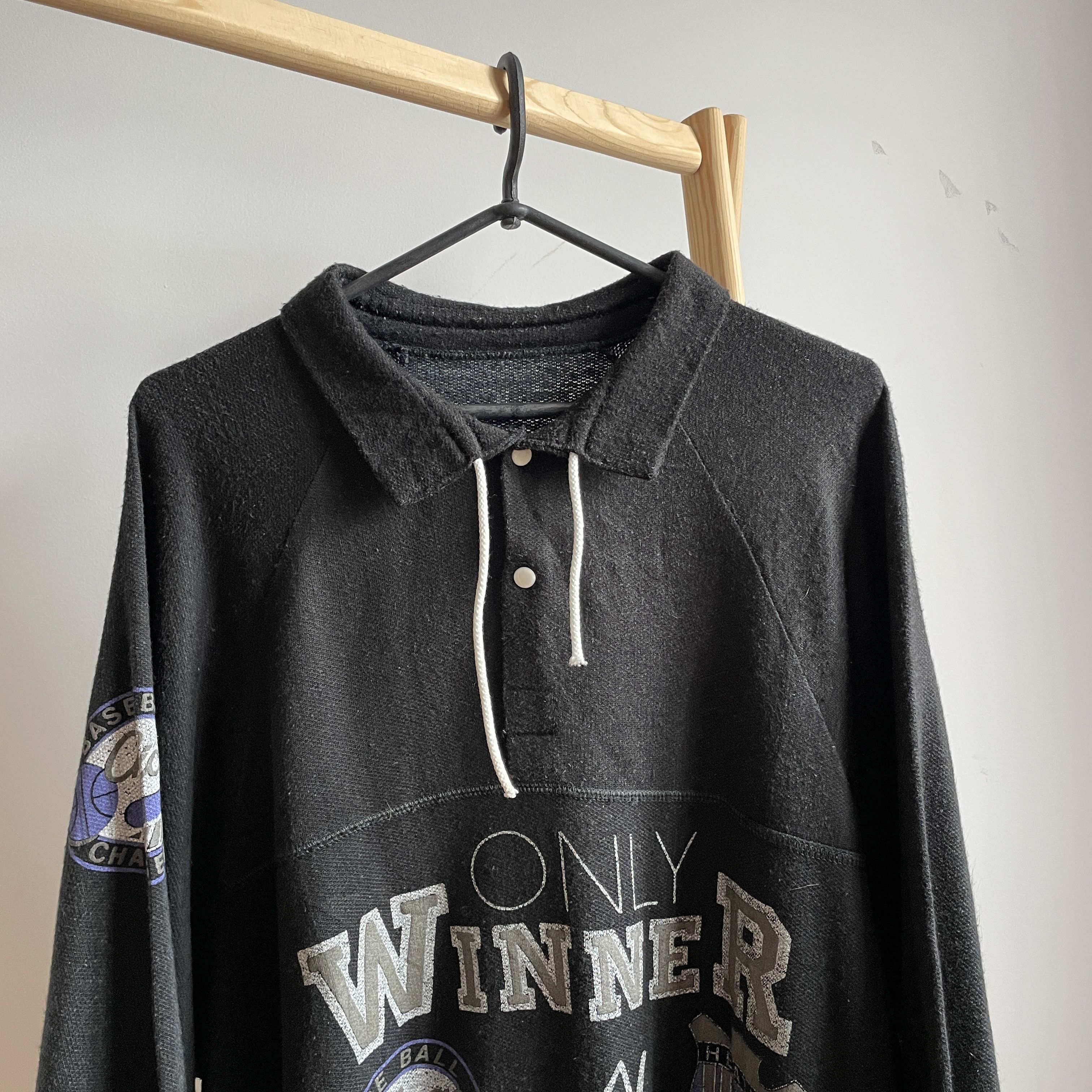 Vintage Only Winner Vintage 80's Collared Sweatshirt Size XL Size US XL / EU 56 / 4 - 3 Thumbnail