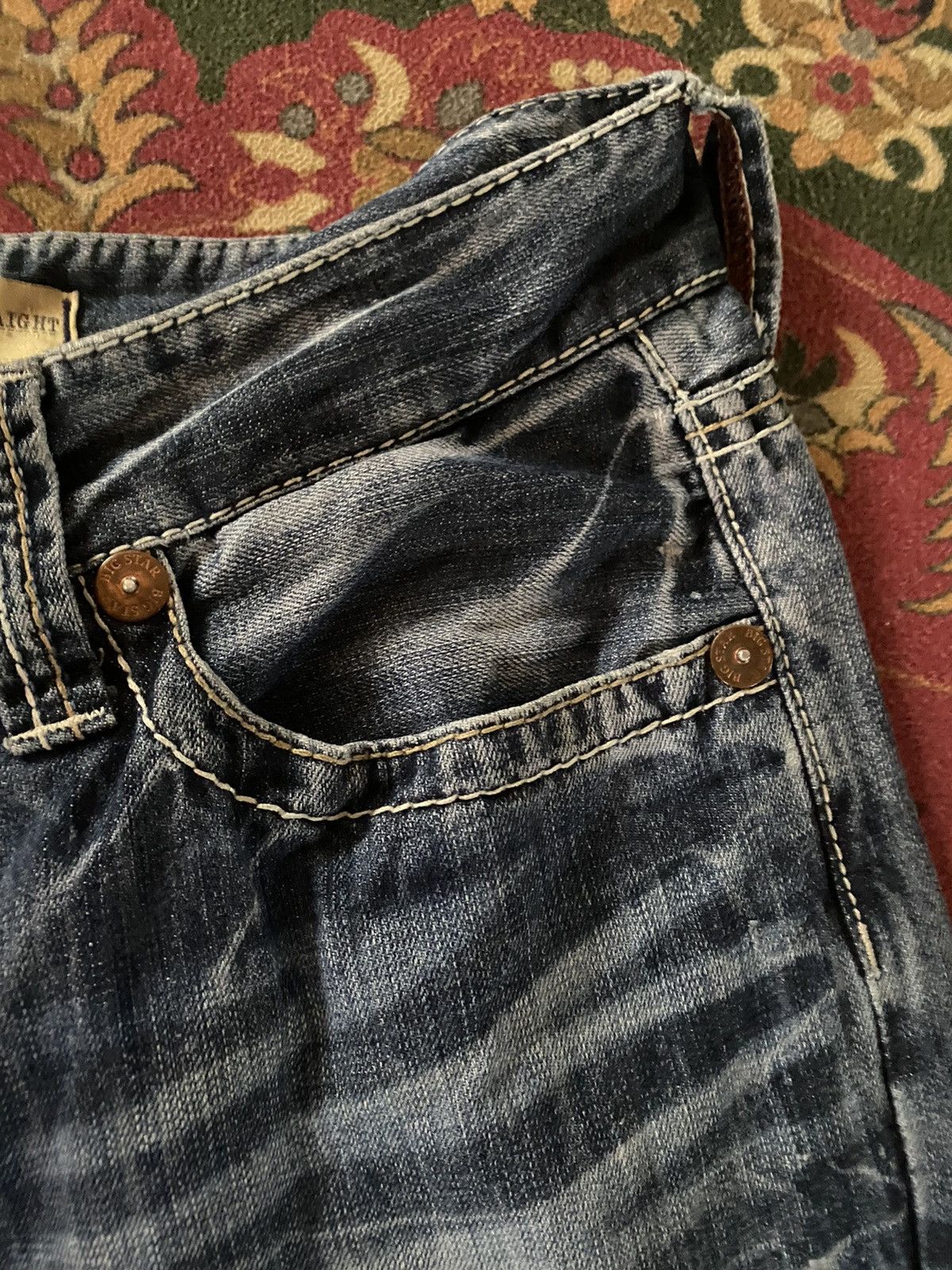 Affliction × Big Star × Vintage Vintage Big Star Distressed Bootcut Denim Size US 33 - 3 Thumbnail