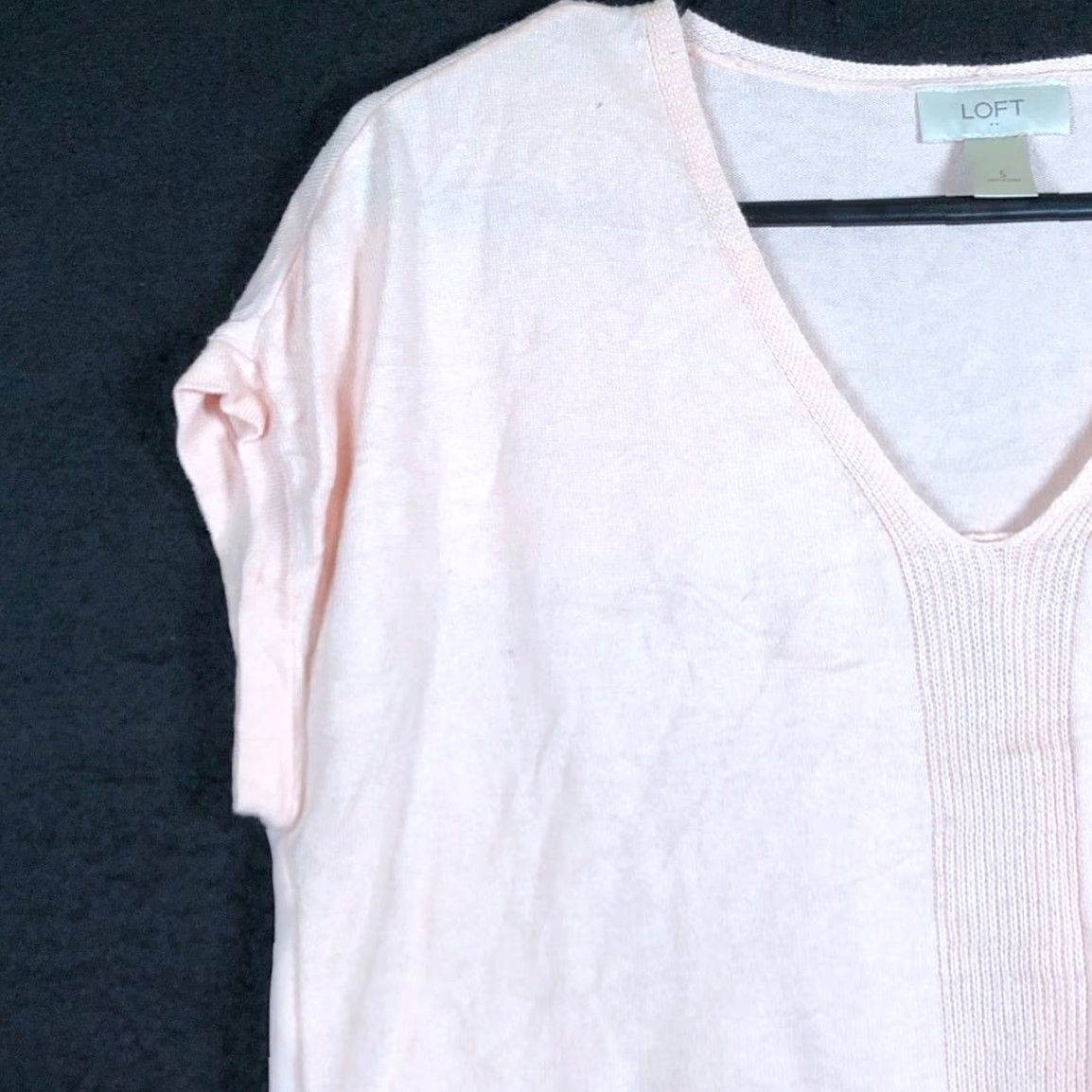 Loft LOFT Ann Taylor Womens Blouse Pink Short Sleeve V-Neck Super Soft Tunic Small Size S / US 4 / IT 40 - 4 Thumbnail