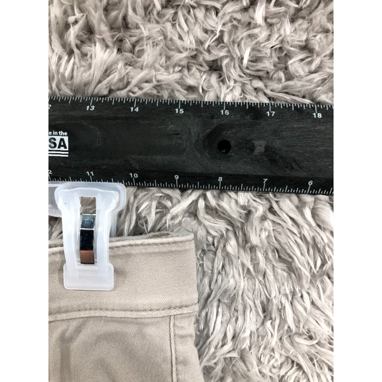 Lee Lee Womens CHINO Shorts Midi Rise Beige 8 Regular 5-Pocket Stretch Denim Cotton Logo Vintage? No. Size 30" / US 8 / IT 44 - 2 Thumbnail