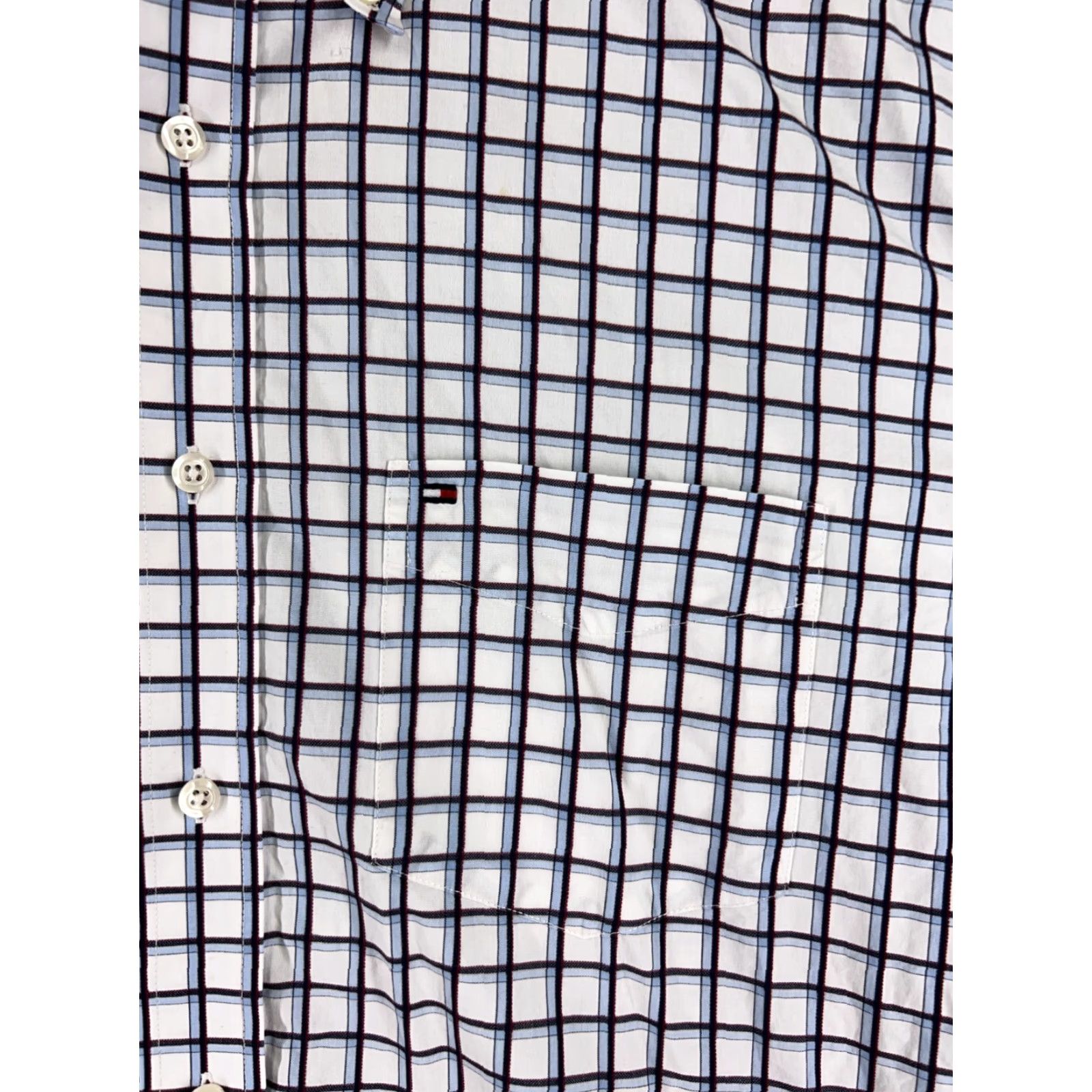 Tommy Hilfiger Tommy Hilfiger Shirt Men M Blue White Plaid Button Up Cotton Pocket Logo Size US M / EU 48-50 / 2 - 6 Thumbnail