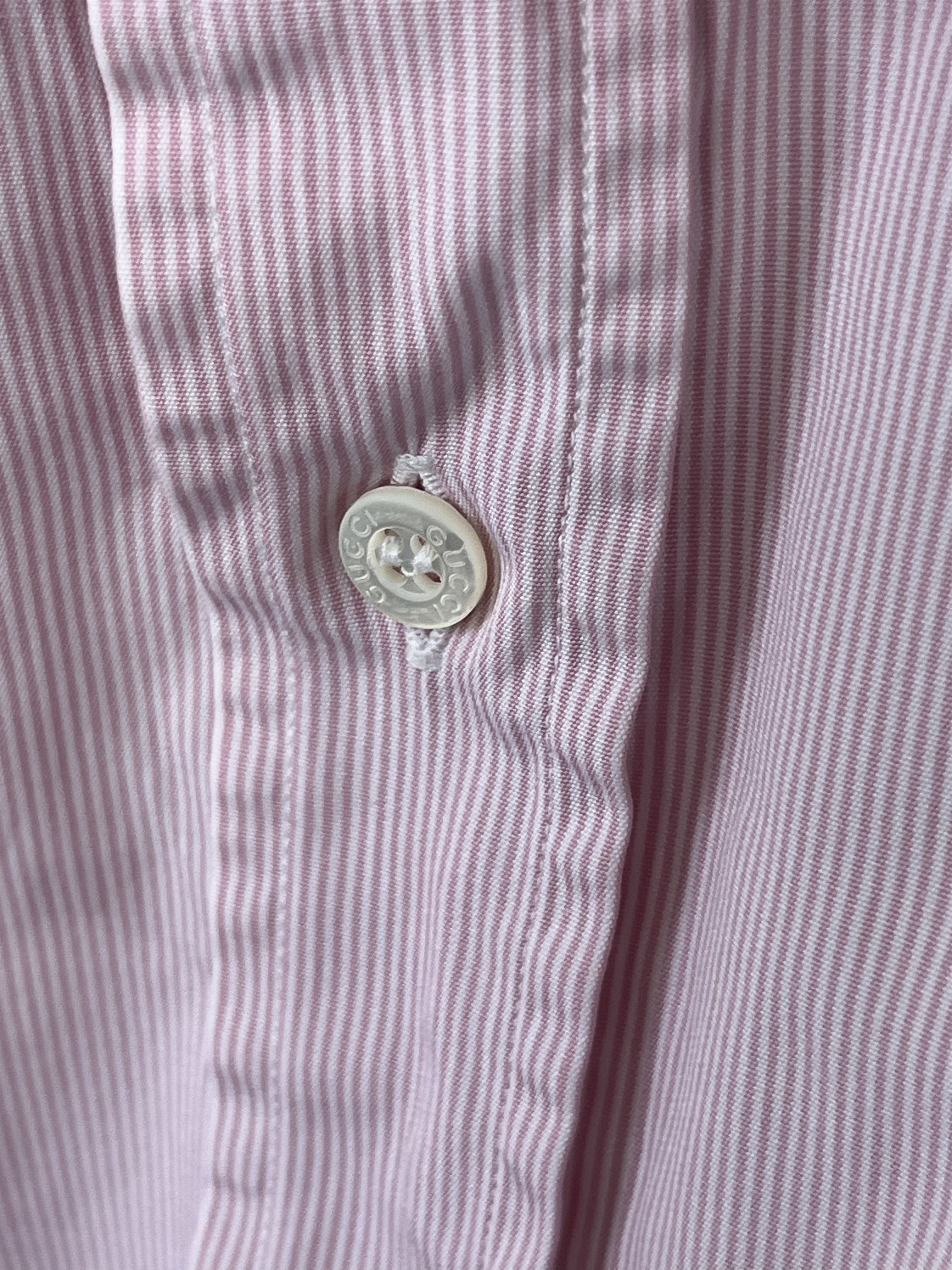 Gucci Gucci Men’s Fitted Striped Button Up Long Sleeve Shirt Size US XL / EU 56 / 4 - 15 Thumbnail