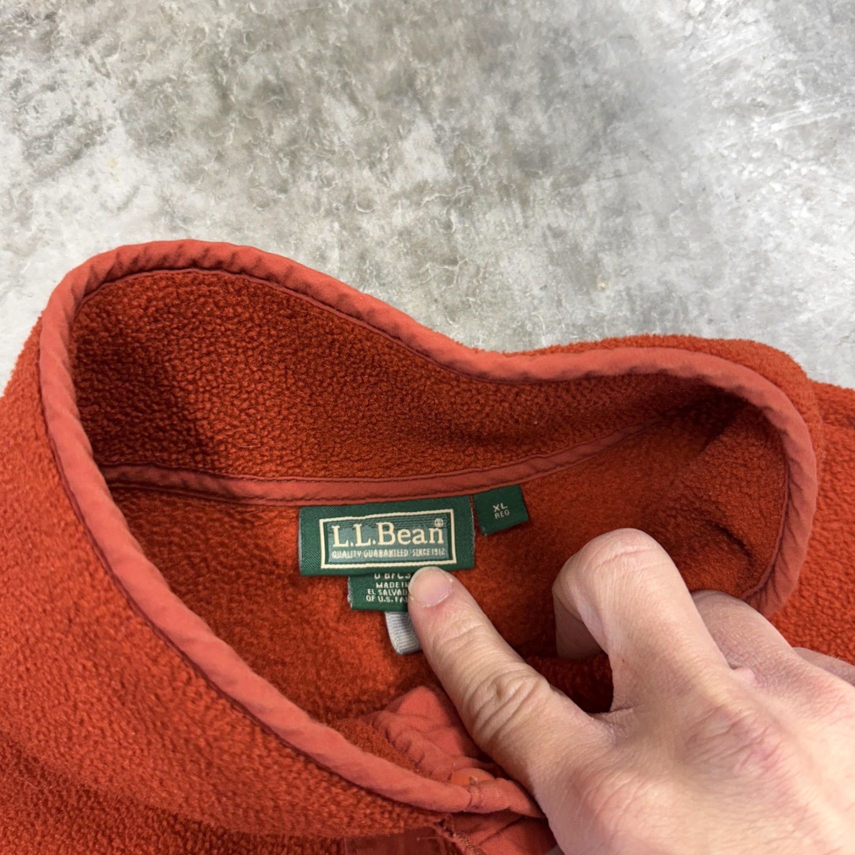 Vintage VINTAGE L.L. Bean Jacket Mens XL Orange Fleece Anorak Snap Pockets Zipper Pullover Size US XL / EU 56 / 4 - 3 Thumbnail