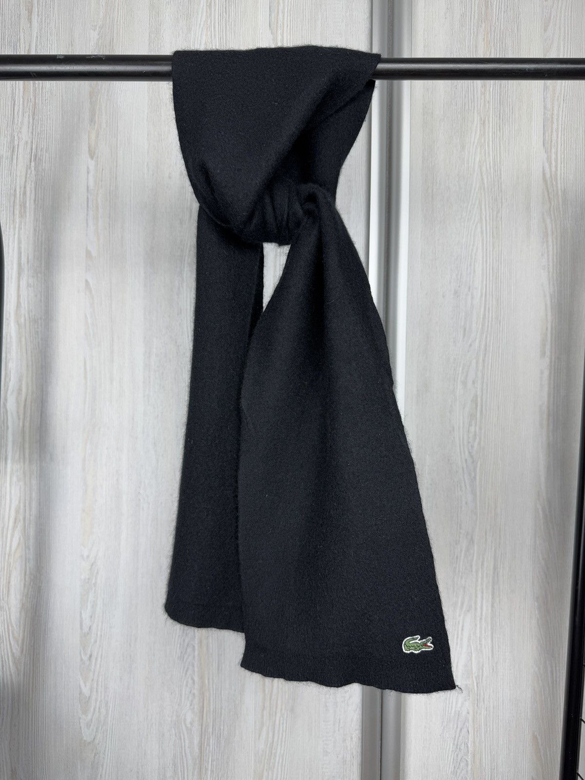 Lacoste Lacoste vintage black wool scarf Size ONE SIZE - 3 Thumbnail