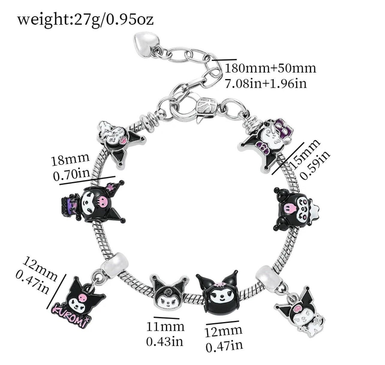 Vintage Bracelet with Cute Anime Cartoon Design Size ONE SIZE - 2 Thumbnail