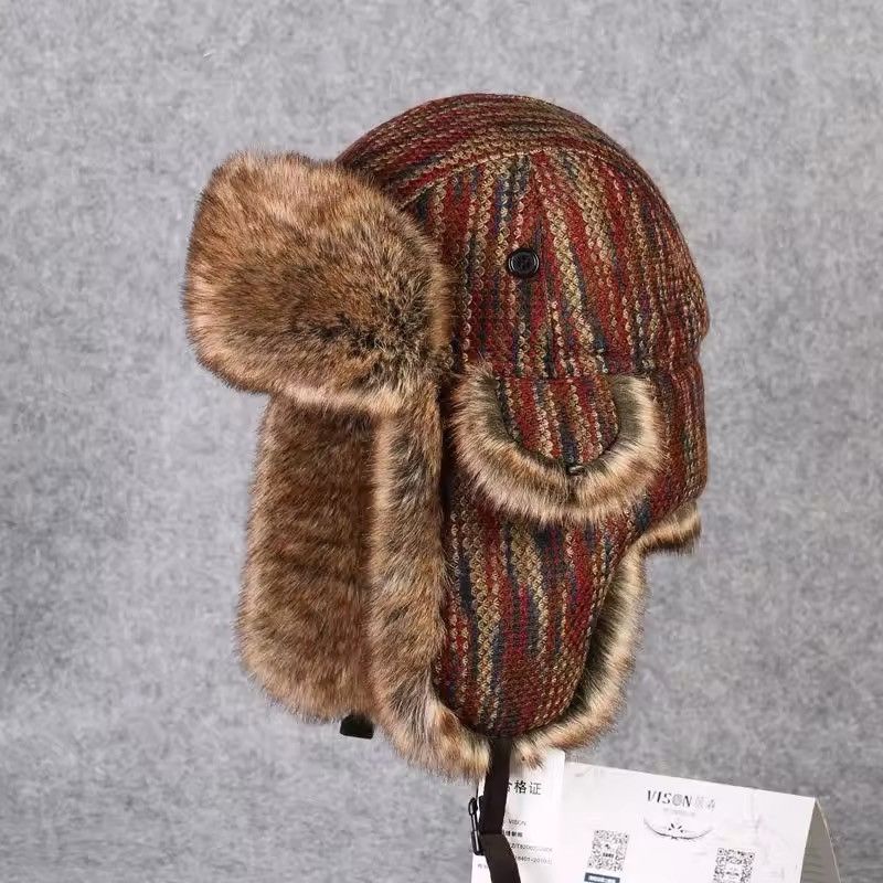 Vintage Vintage Bomber Hat Rex Rabbit Fur Trapper Hat Size ONE SIZE - 1 Thumbnail