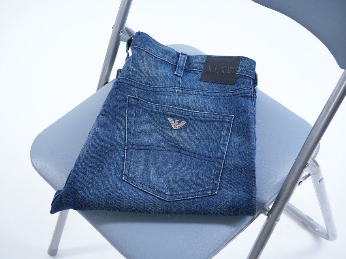 Armani Armani Jeans Metal Logo Blue Denim Pants Size 34 Size US 34 / EU 50 - 1 Thumbnail