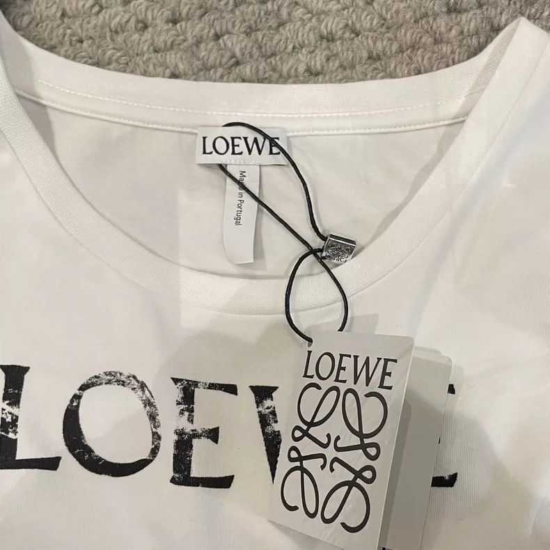 Loewe LOEWE White bat show short line T-shirt Size S / US 4 / IT 40 - 2 Thumbnail