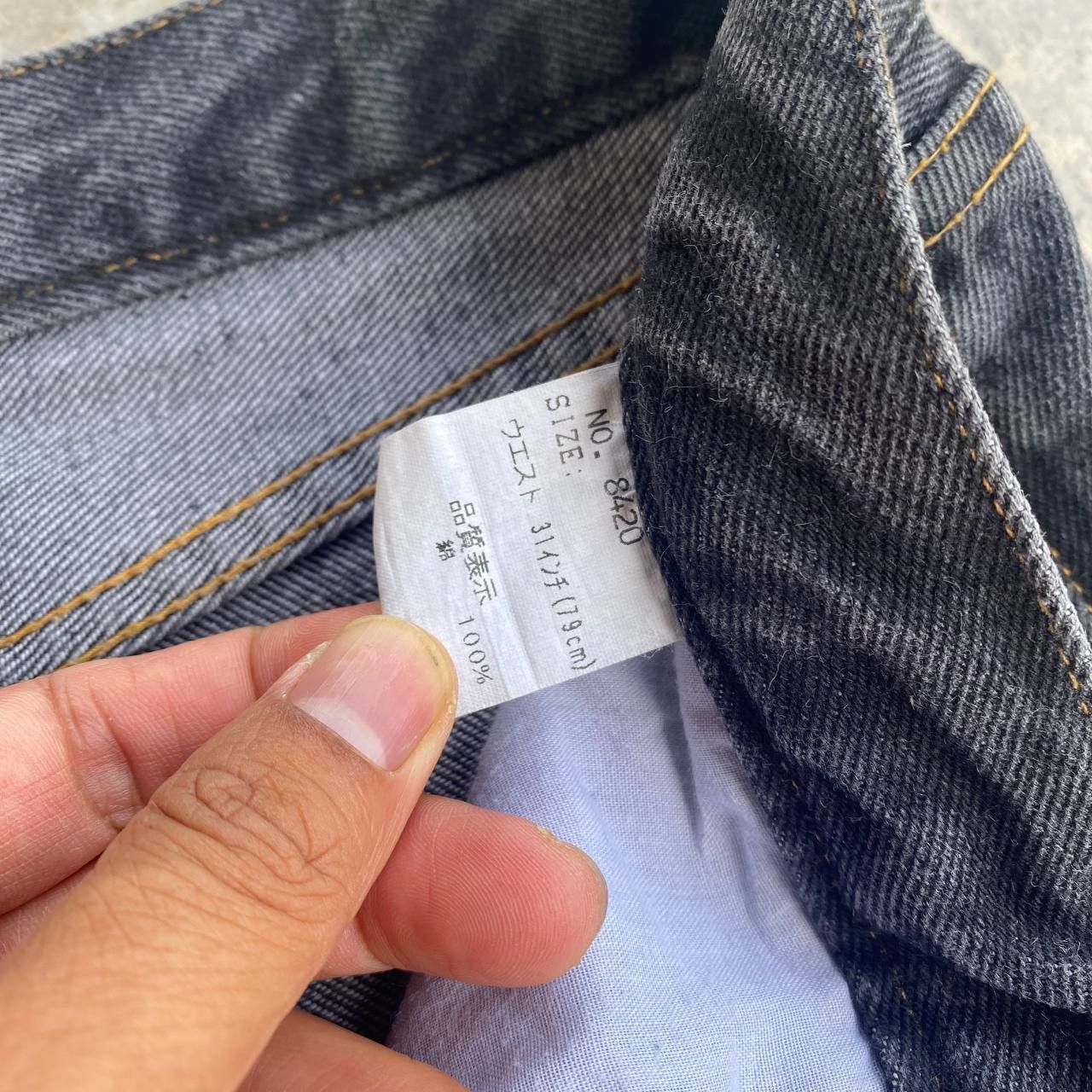 Japanese Brand EVOLUTION JE PENSE DISTRESSED PAINTED SPIDERWEB FADED BLACK Size US 30 / EU 46 - 11 Thumbnail