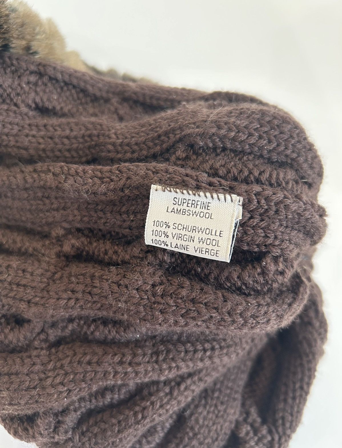 Other Winter hat made of natural mink fur woolen wool furry Size ONE SIZE - 4 Thumbnail