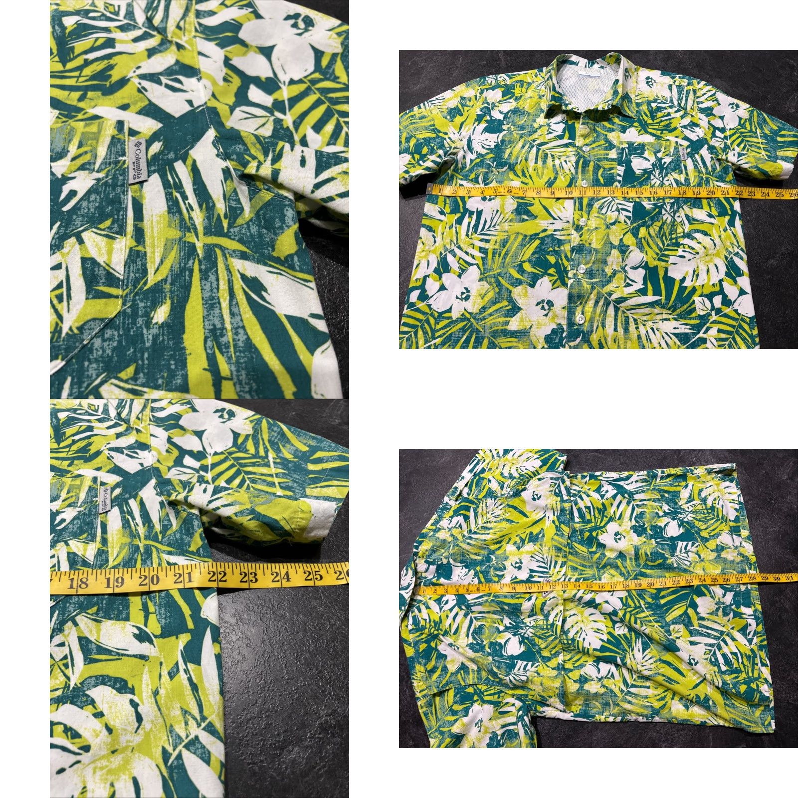 Vintage COLUMBIA PFG Fishing Shirt Men's XL Short Sleeve Yellow Floral Button-Up Outdoor Vented Lightweight Breathable Size US XL / EU 56 / 4 - 8 Thumbnail