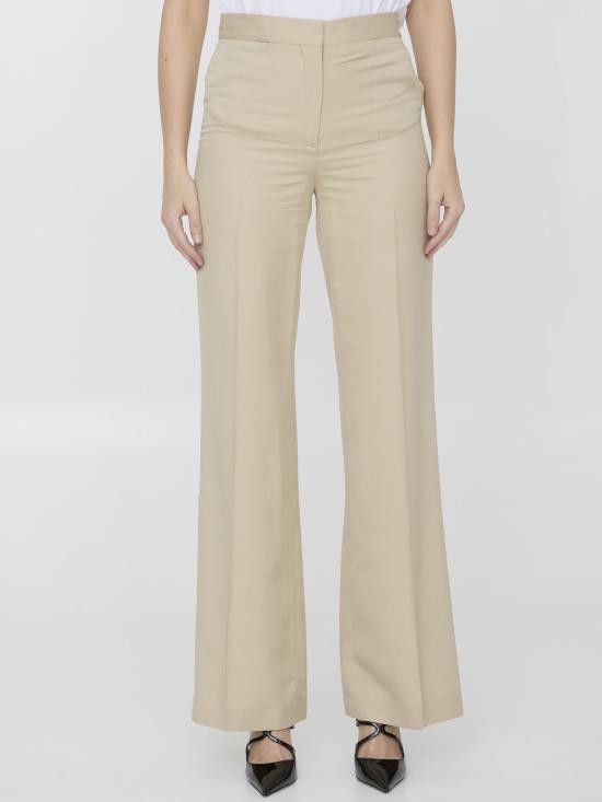 Stella McCartney STELLA MCCARTNEY Women Straight Pants 640093 BEIGE Size 28" / US 6 / IT 42 - 1 Thumbnail