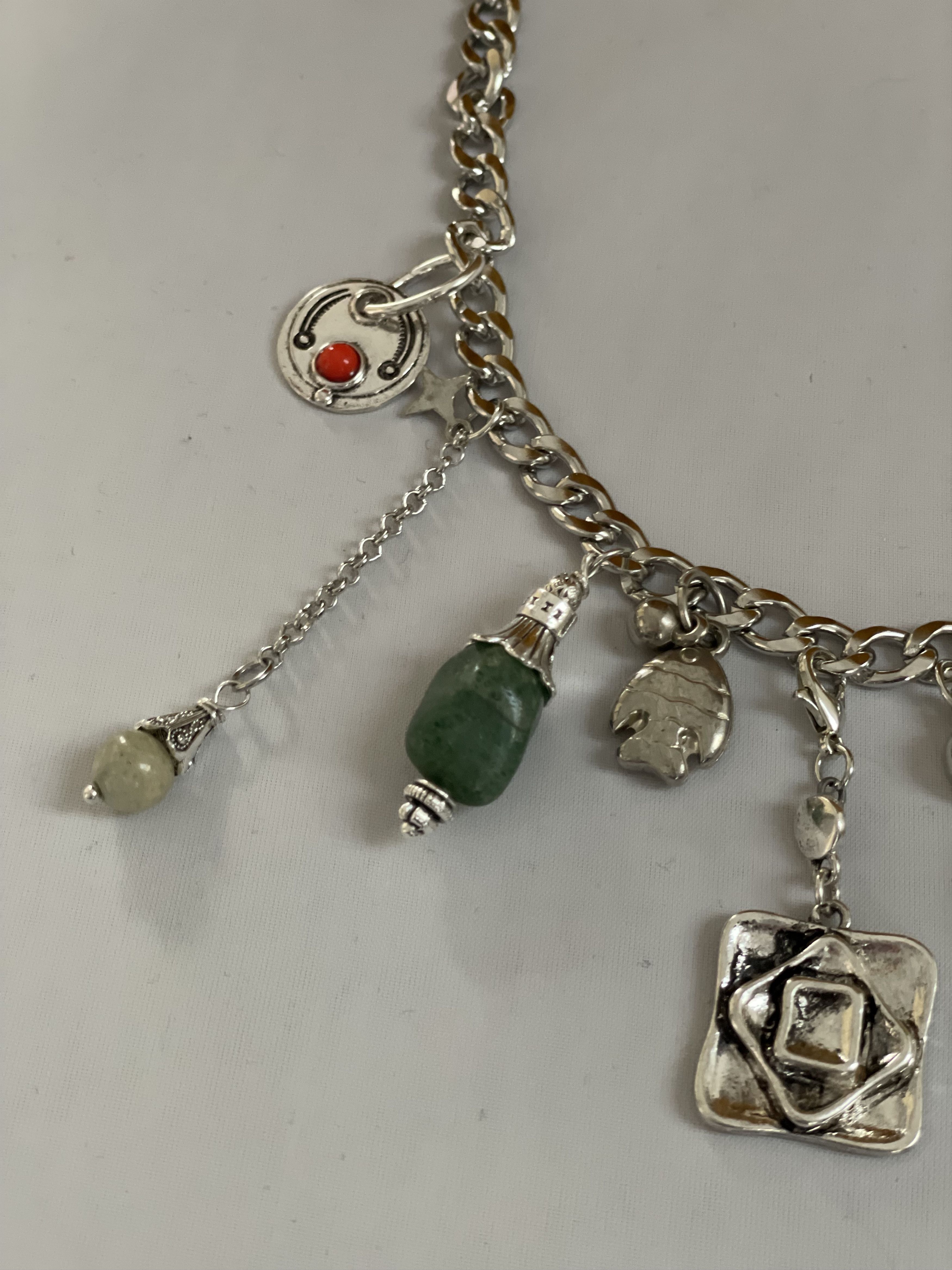 Other Necklace with 9 charms choker with natural stone Size ONE SIZE - 5 Thumbnail