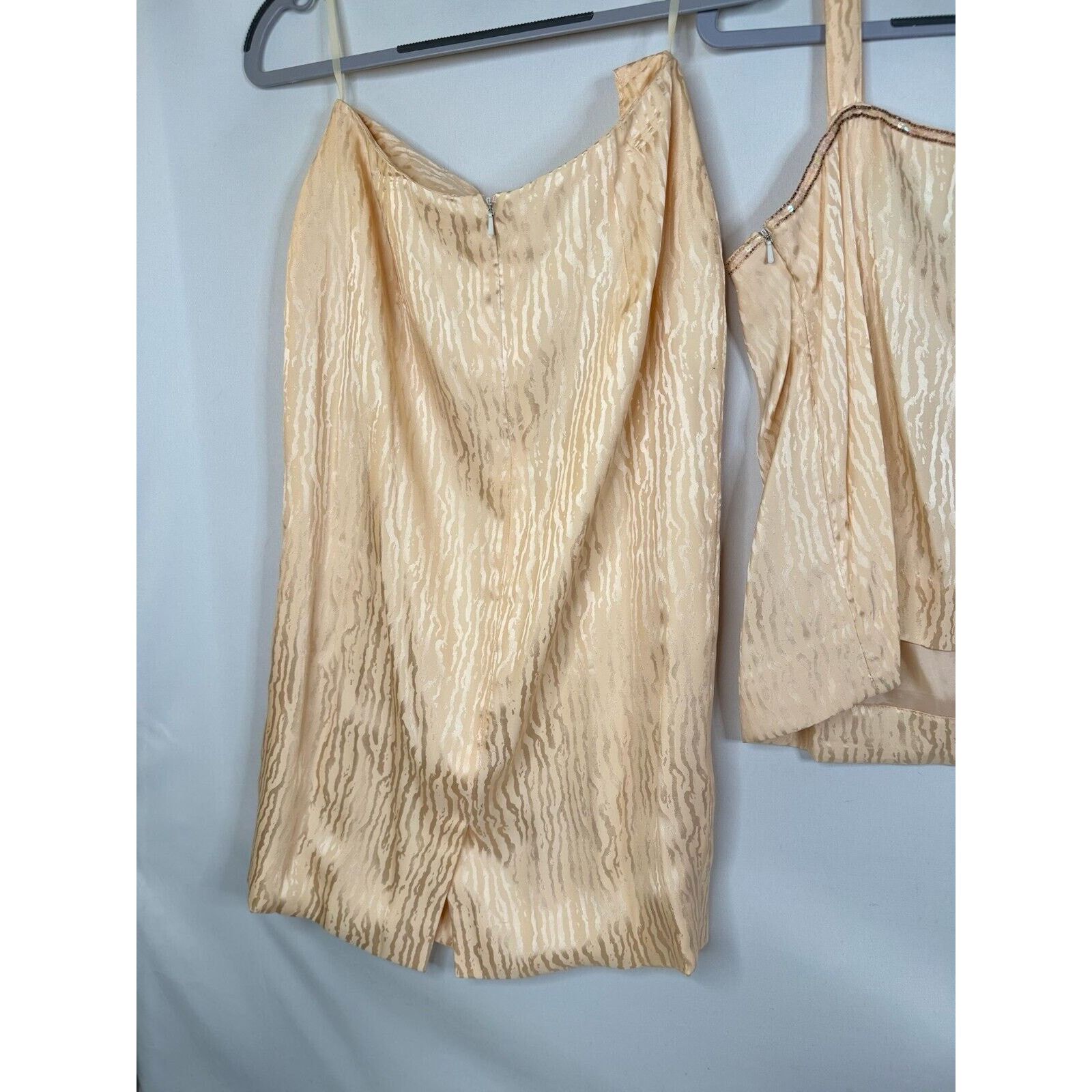 Vintage Vintage D'ore Women's 3 Piece Embroidered Peach Skirt Set Size M / US 6-8 / IT 42-44 - 12 Thumbnail