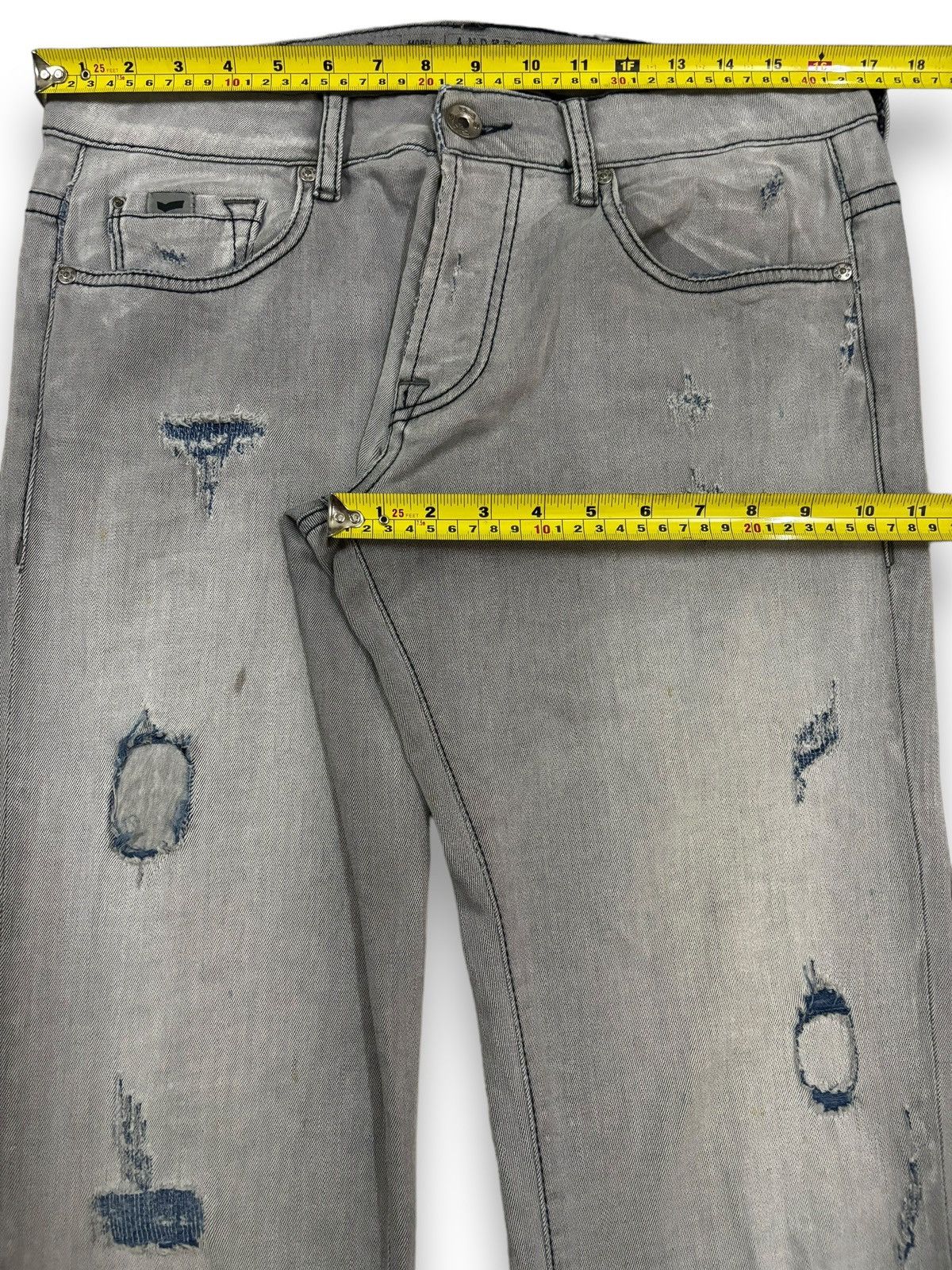 GAS Vintage Gas Anders Faded Patched Distressed Grunge Jeans Size US 33 - 15 Thumbnail