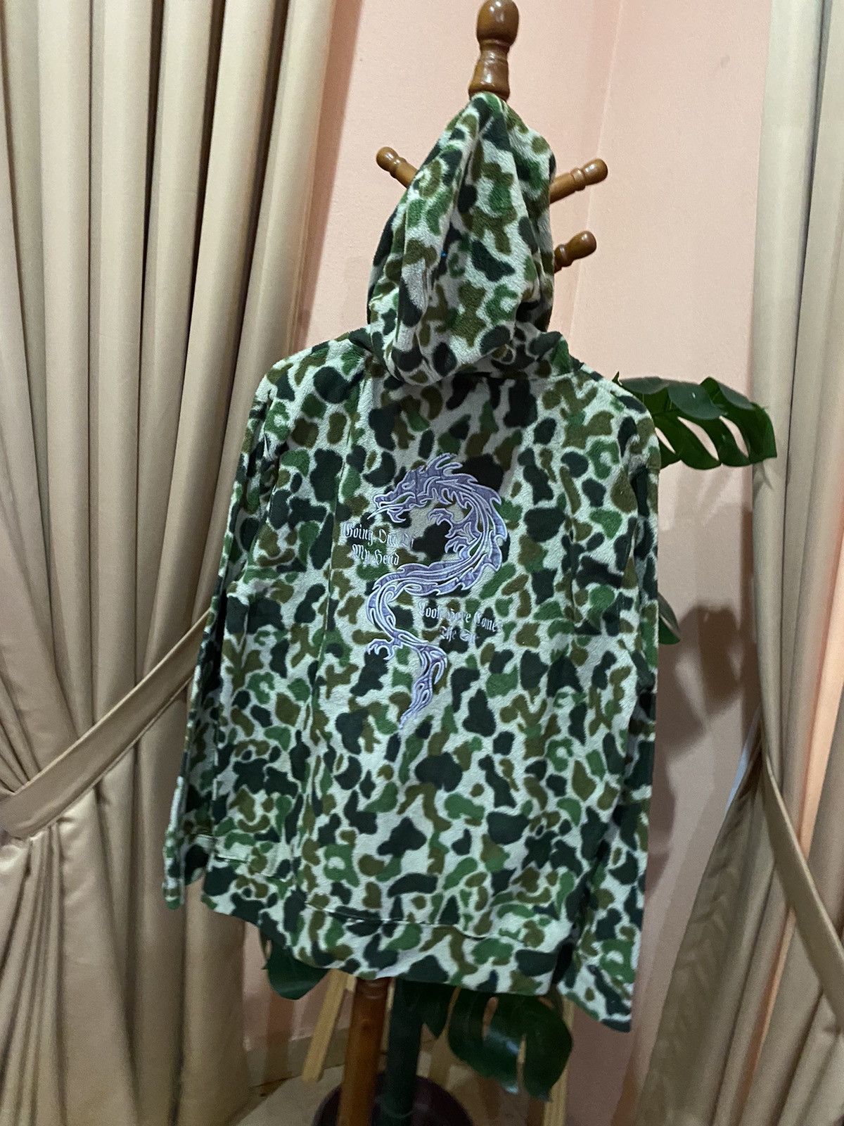 Japanese Brand × Vintage VINTAGE DIG DEEP DRAGON CAMO FLEECE PULLOVER HOODIE Size US L / EU 52-54 / 3 - 9 Thumbnail