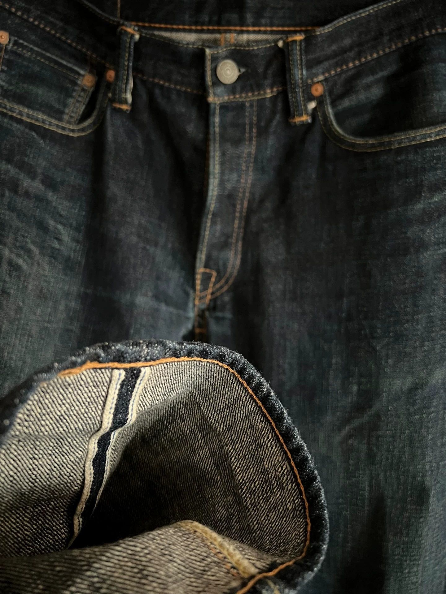 Pure Blue Japan Pure Blue Japan Raw 14oz Straight Jeans M Size US 33 - 4 Thumbnail