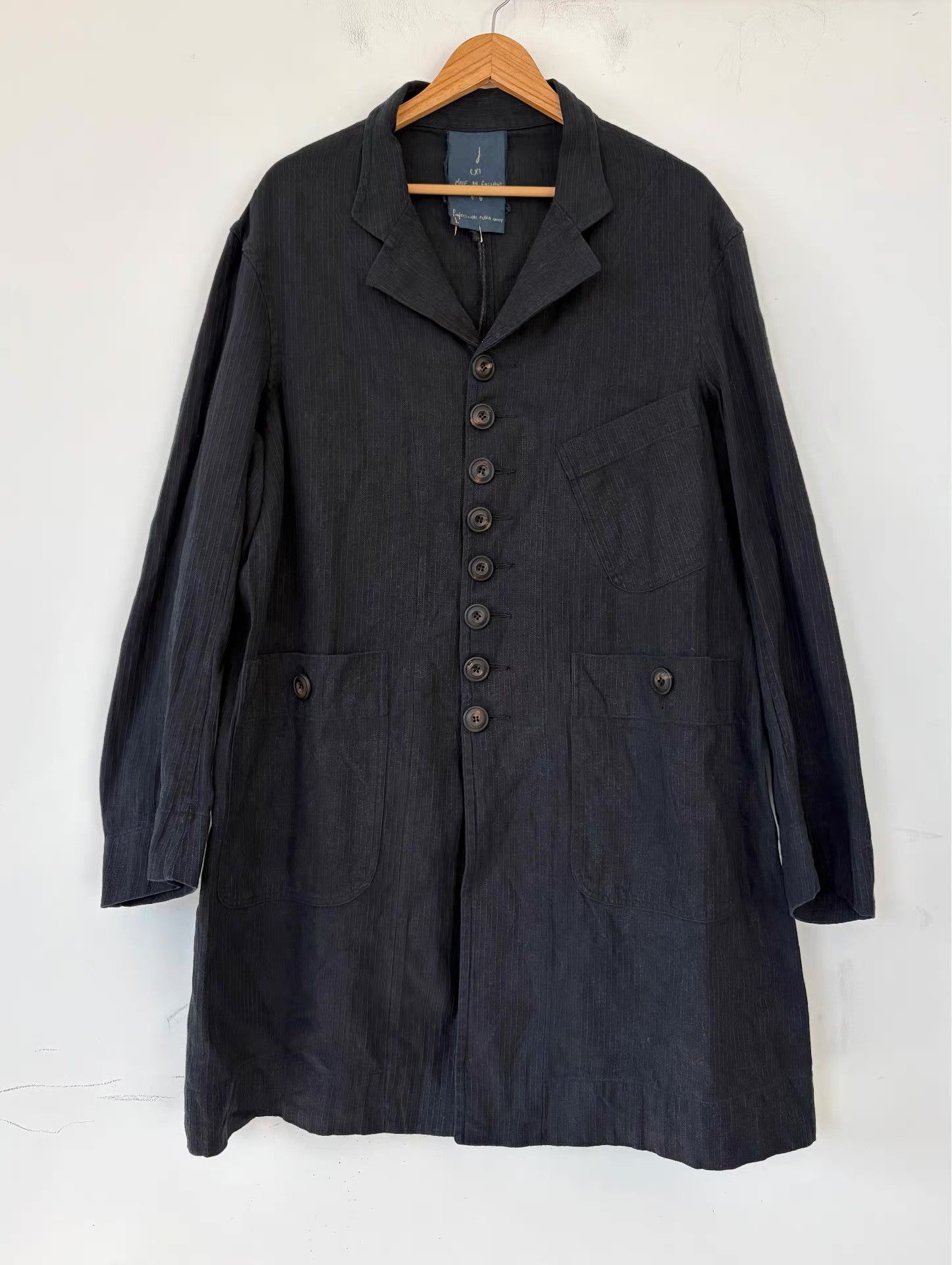 John Alexander Skelton John Alexander Skelton Charcoal Striped Coat Ｑ21 Size US L / EU 52-54 / 3 - 1 Thumbnail