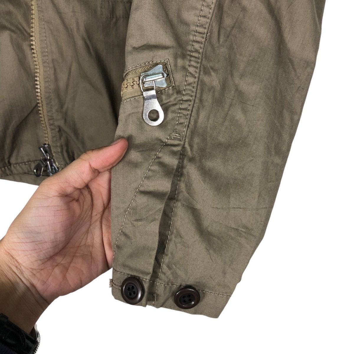 Chevignon 📌Vintage Biker Jacket Chevignon Leather Collar Rare Design Size US M / EU 48-50 / 2 - 16 Thumbnail
