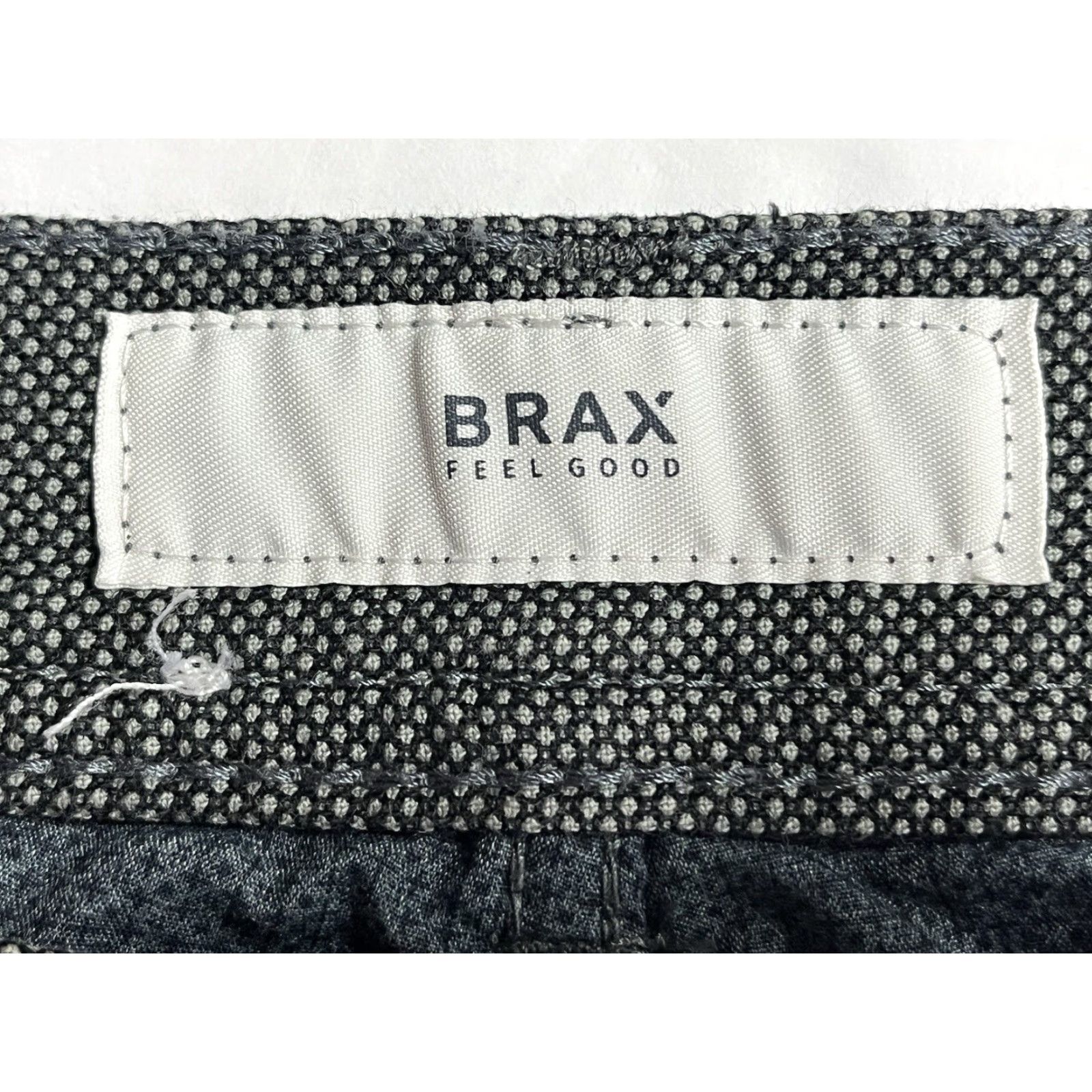 BRAX Brax Cooper Fancy Regular Pants Men Size 30 x 32 Gray Black Slim Button Pockets Knit Cotton Blend Straight Leg Chino Casual Travel Size US 30 / EU 46 - 7 Thumbnail