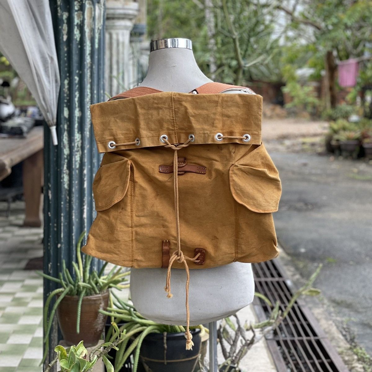 Canvas × Japanese Brand Zett Pecker Watanabe Canvas Backpack Size ONE SIZE - 1 Thumbnail