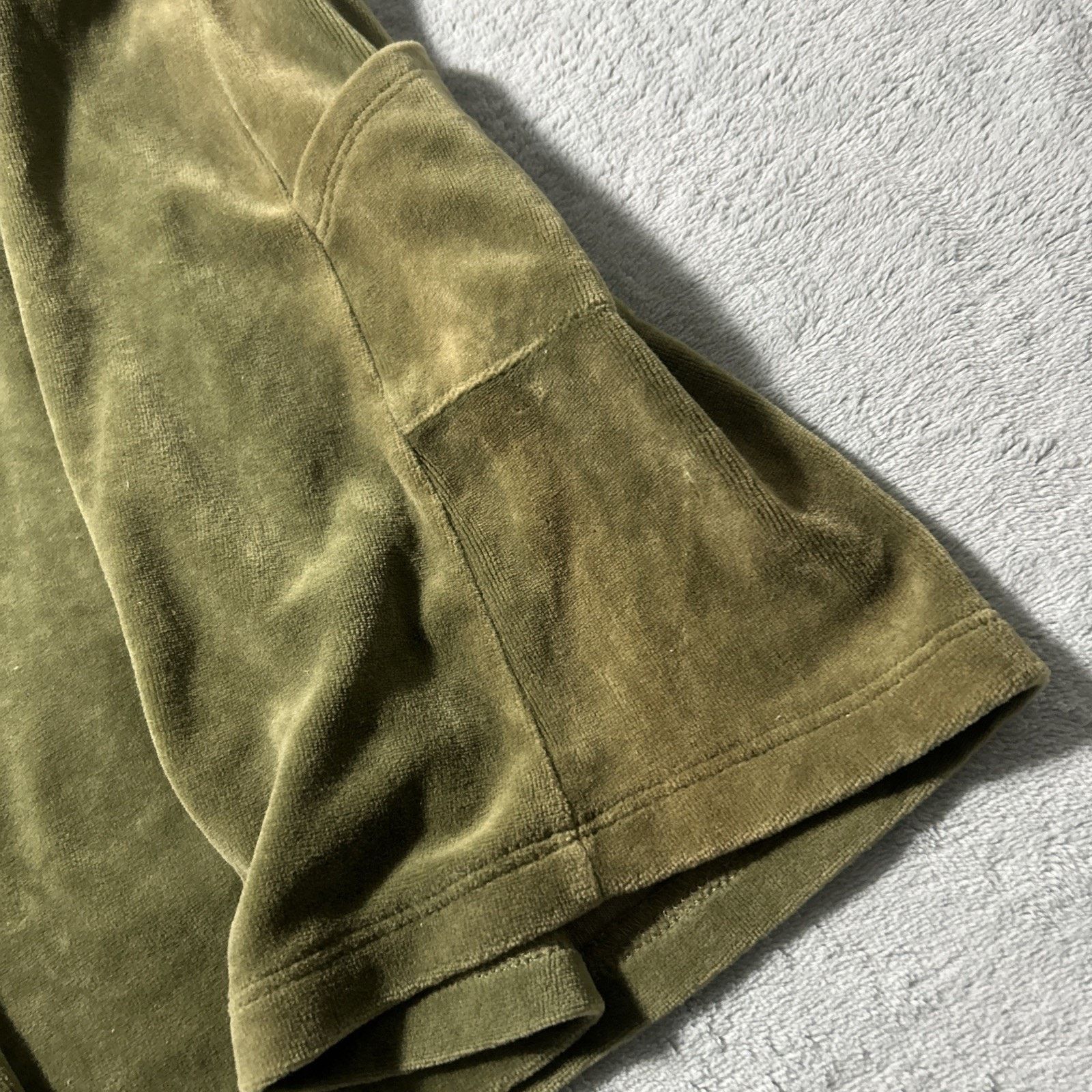 Mossimo Peplum Top Velour Dress Skirt One Piece Womens Medium Green Size 22" - 7 Thumbnail