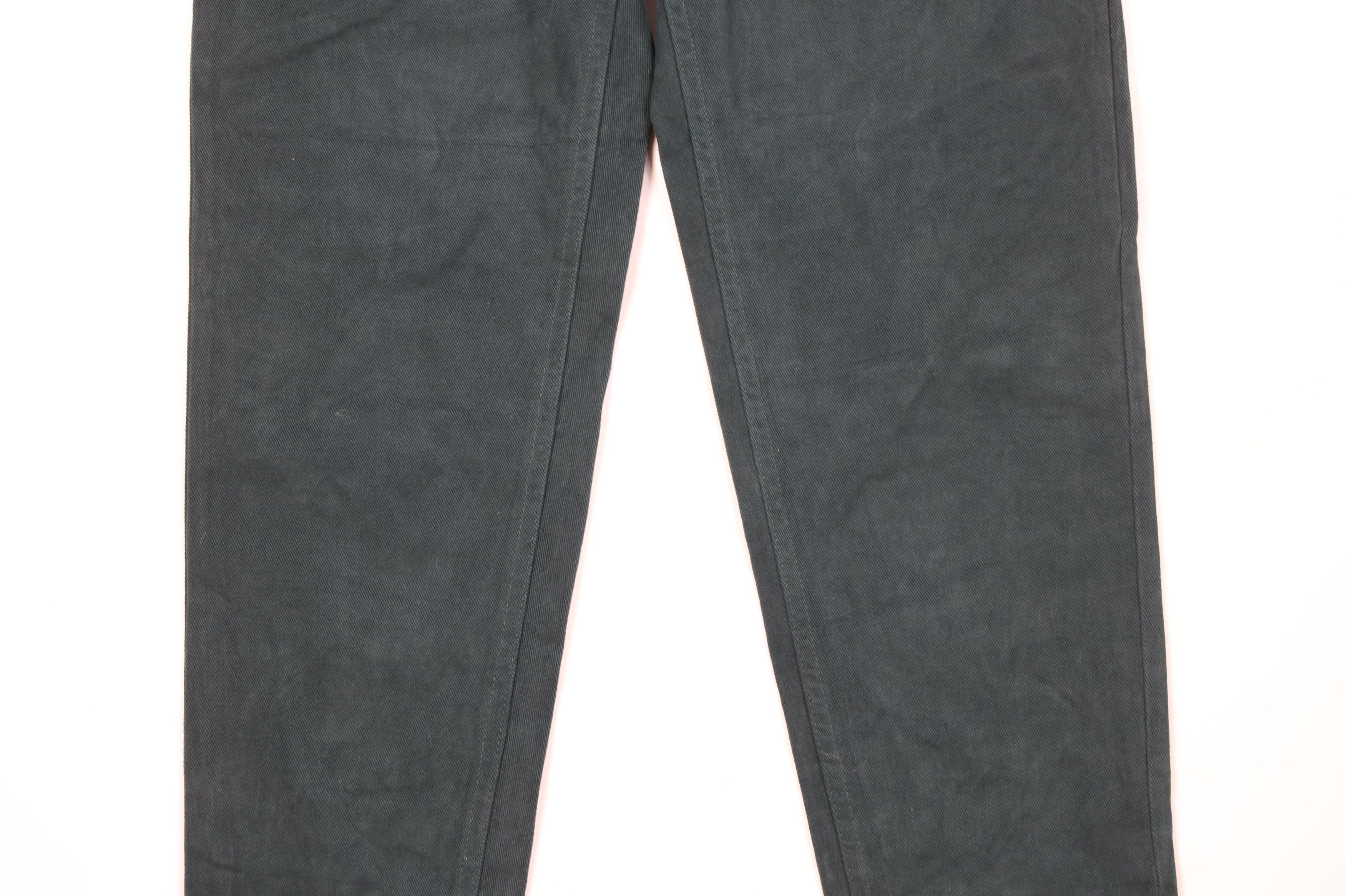 Lee Deadstock Vintage 90s Lee Tapered Leg Denim Jeans Green USA Size 34" / US 12 / IT 48 - 3 Thumbnail