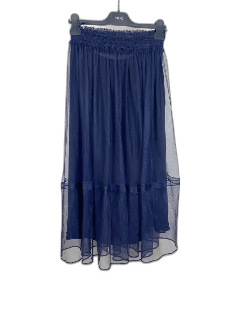 Dior スカート Dior Blue Mesh Skirt with Silk Lining