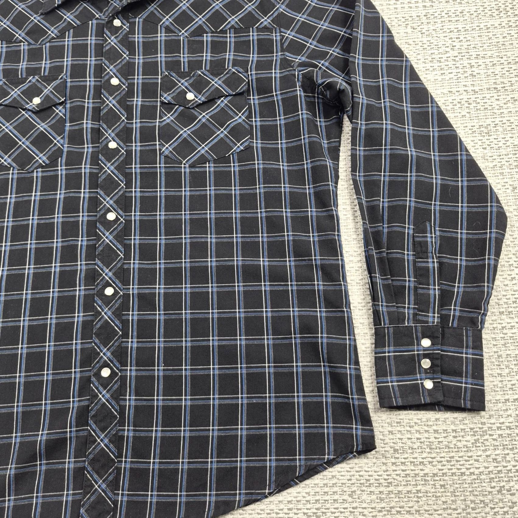 Wrangler Wrangler Wrancher Snap Shirt Mens Large Plaid Long Sleeve Western Cowboy Rodeo Shirt Size US L / EU 52-54 / 3 - 2 Thumbnail