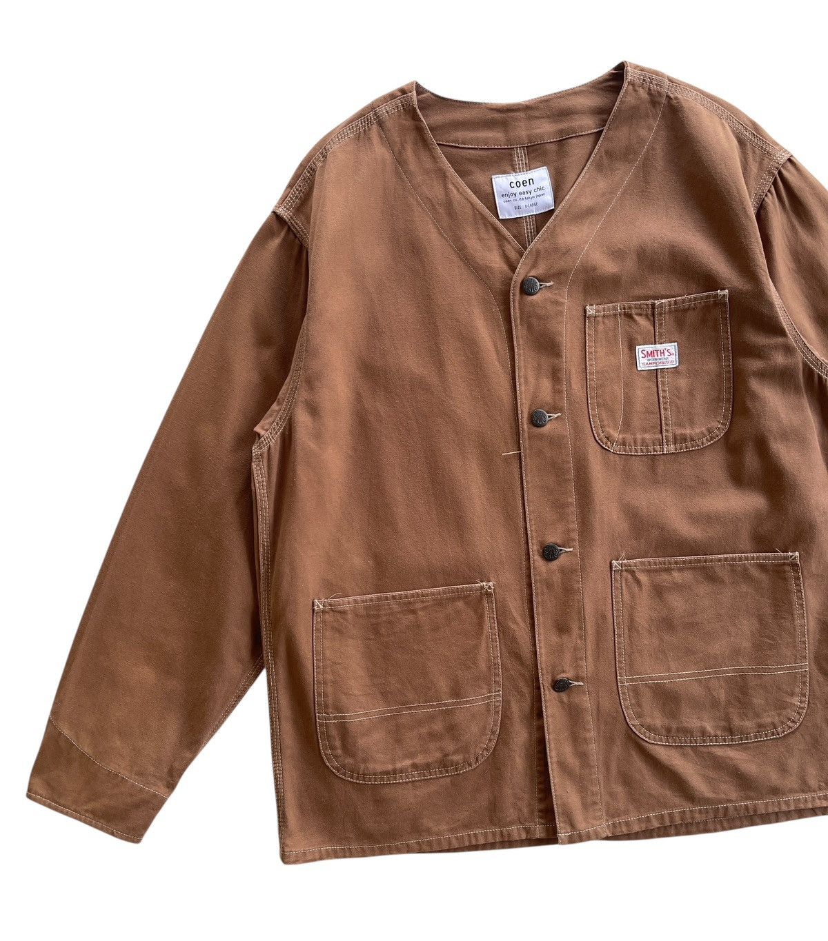 Japanese Brand COEN x SMITH Sanforized Workers Chore Jacket Size US XL / EU 56 / 4 - 4 Thumbnail