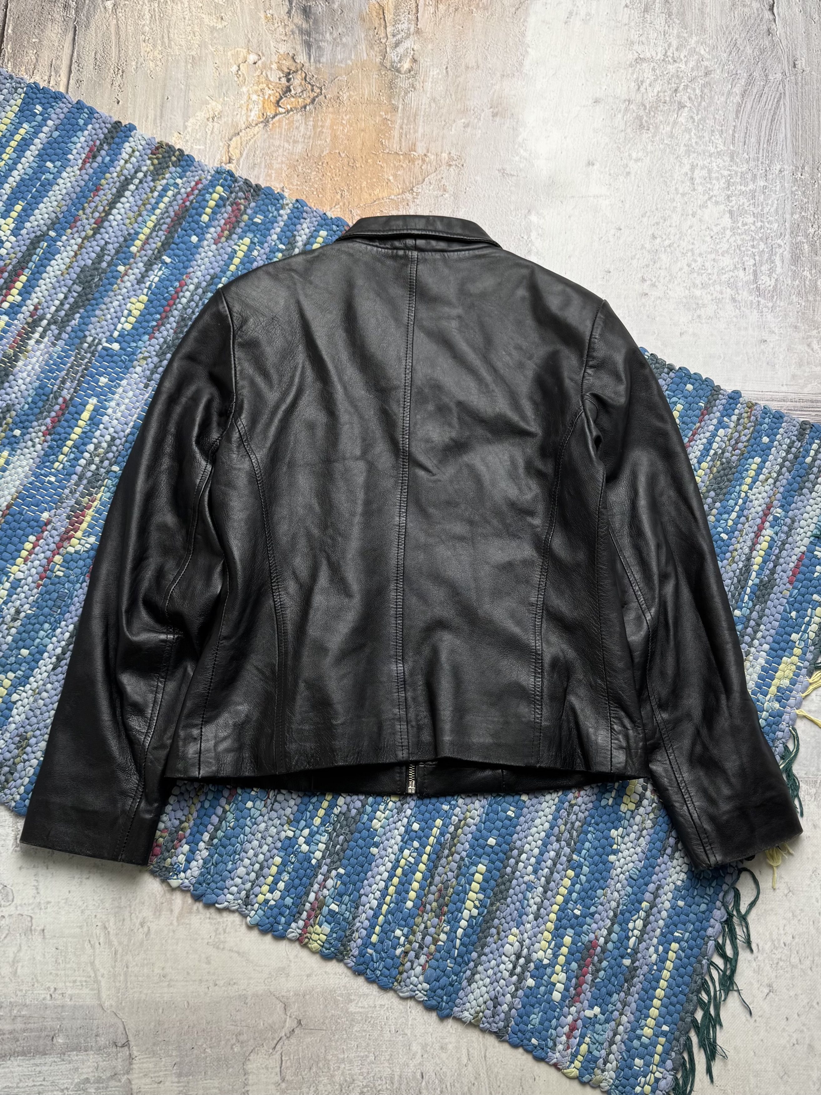 Vintage Vintage Real Leather Jacket Fitted Minimalist Classic Jacket Size M / US 6-8 / IT 42-44 - 8 Thumbnail