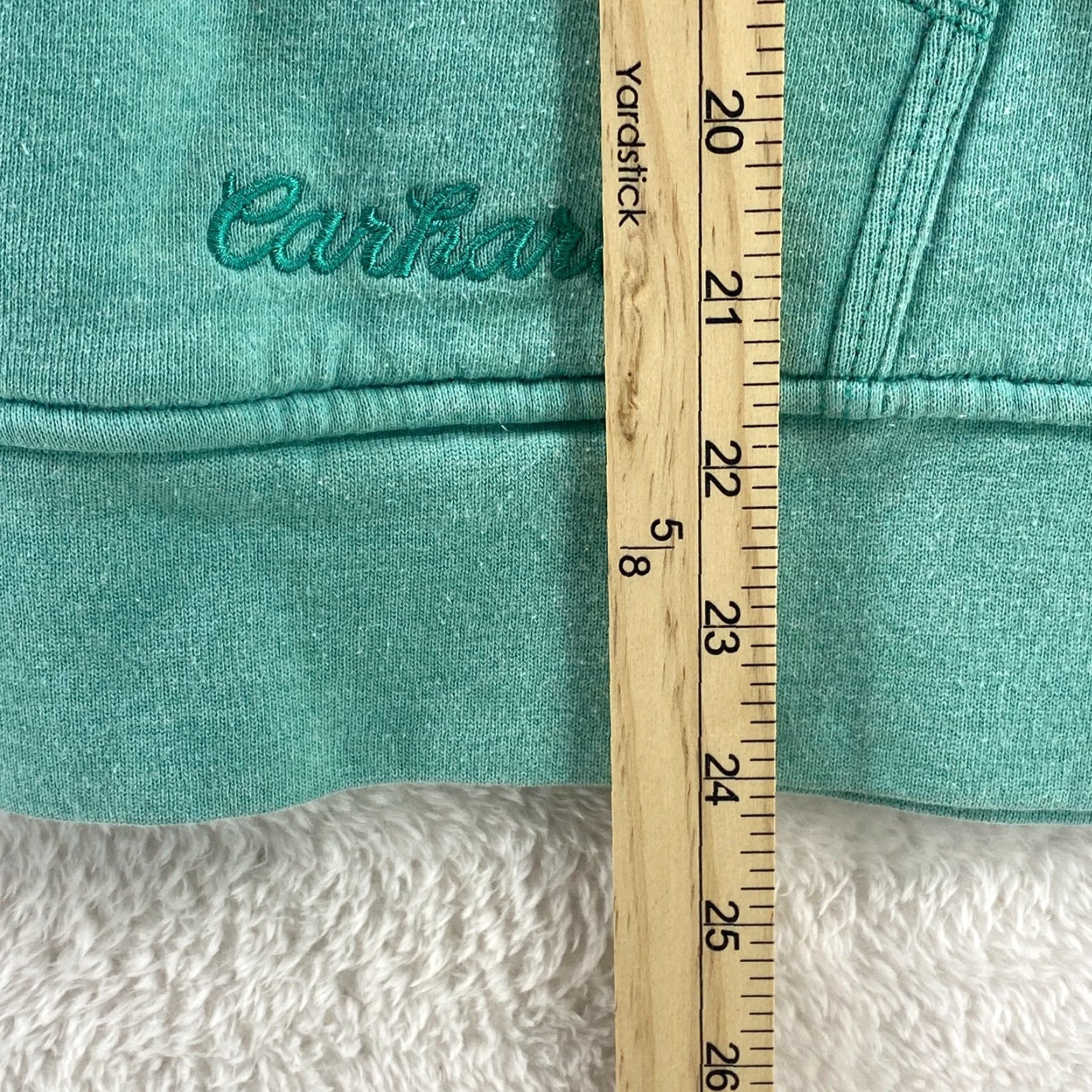 Carhartt Carhartt Green Womens XXL Hoodie Hooded Sweatshirt 1/4 Zip Pullover Pockets Size XXL / US 16-18 / IT 52-54 - 7 Thumbnail