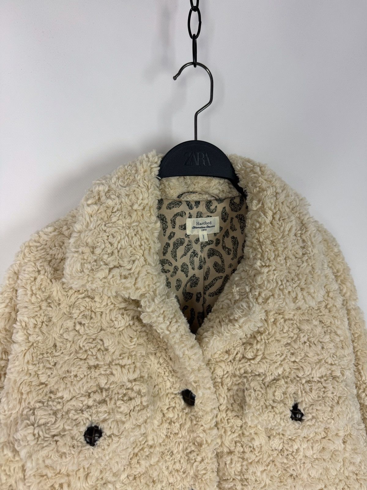 Hartford Hartford Teddy Sherpa Cream Women’s Jacket Size XS / US 0-2 / IT 36-38 - 3 Thumbnail