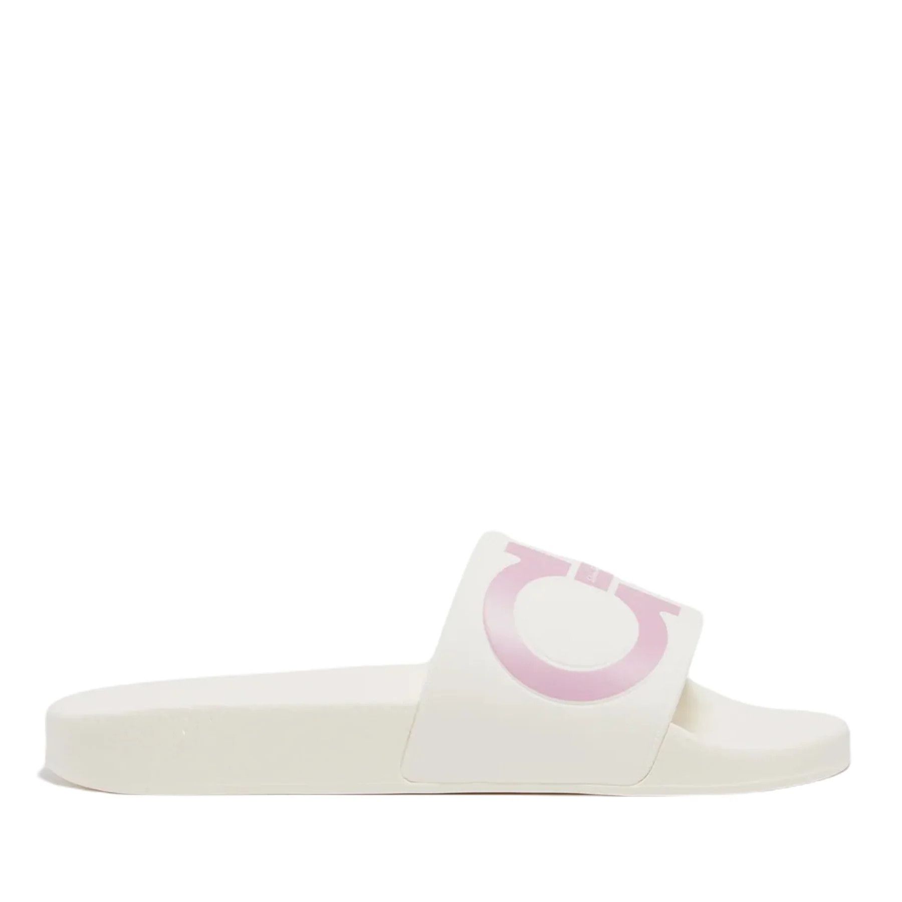 Salvatore Ferragamo o1y0426 Slippers in White/Lilac Size US 9 / IT 39 - 1 Thumbnail