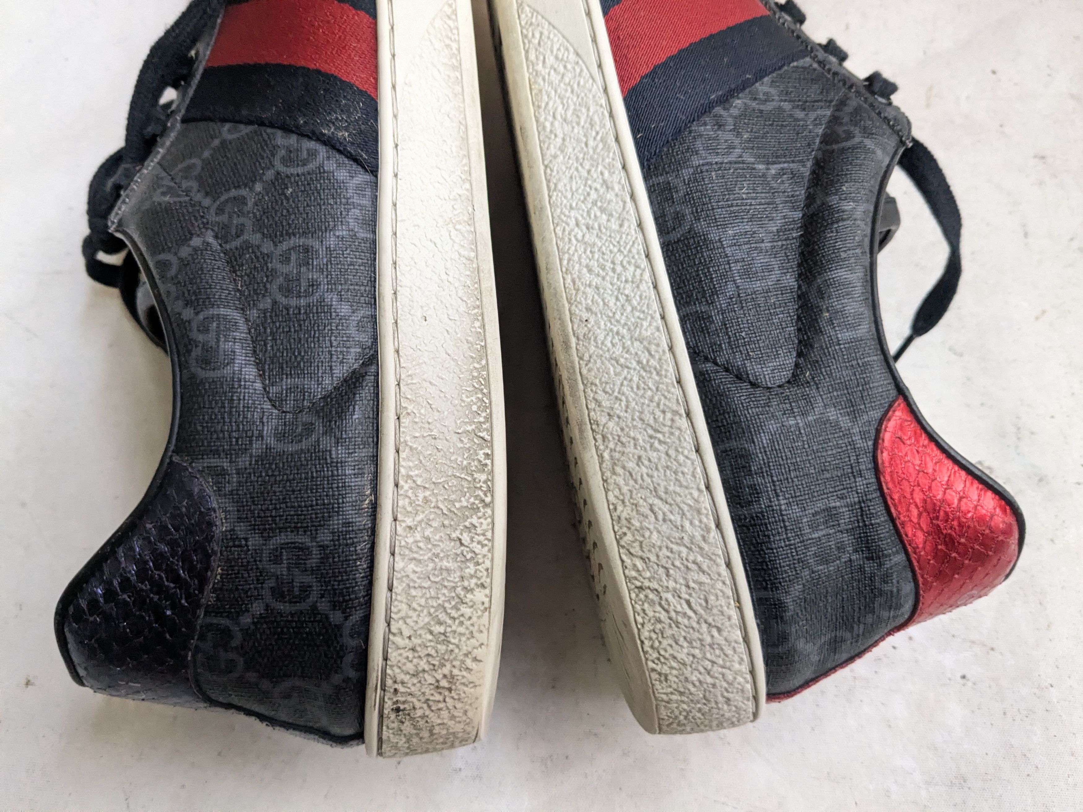 Gucci Gucci Ace Sneakers Monogram 10.5 Canvas GG Low Top Leather Size US 10.5 / EU 43-44 - 9 Thumbnail
