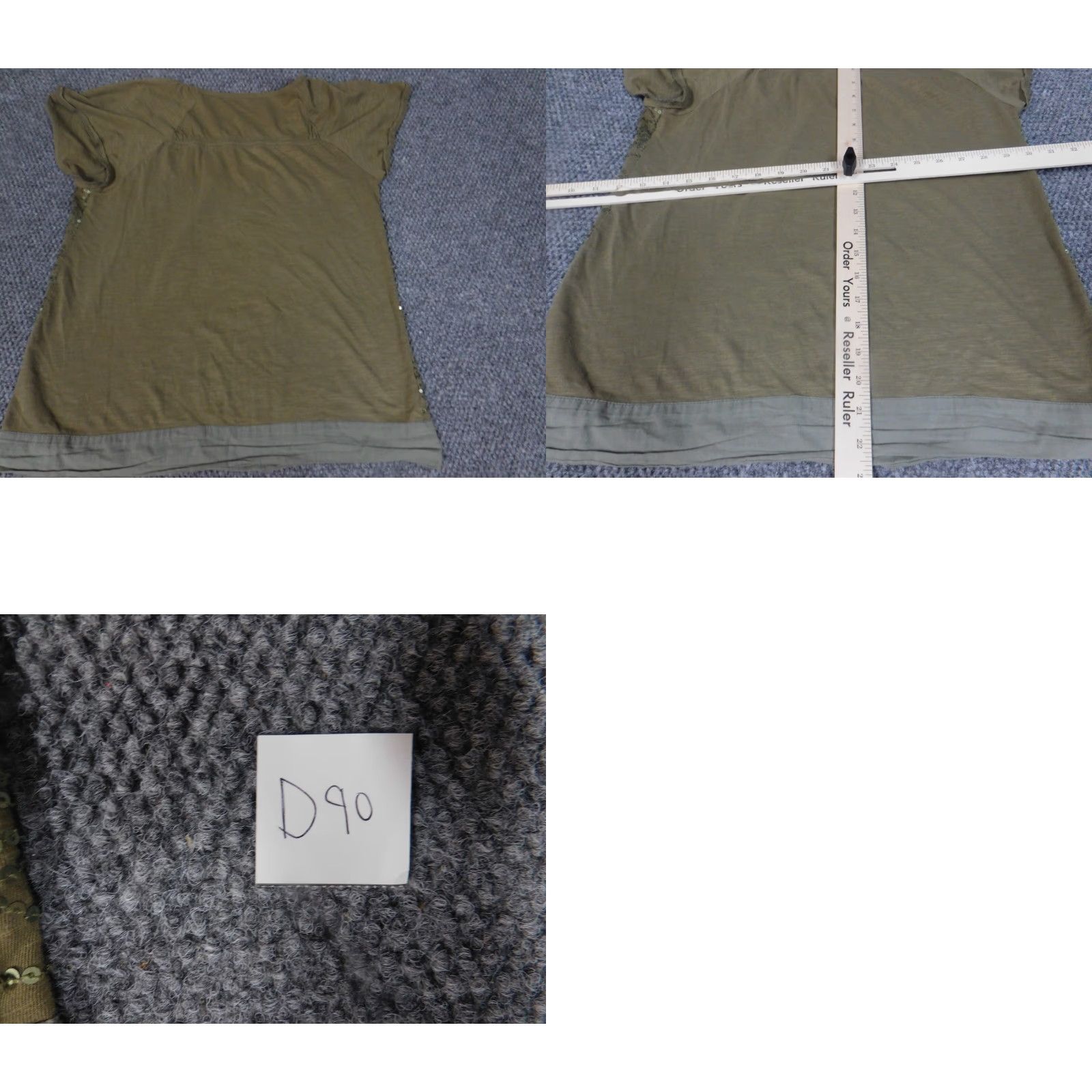 Charter Club Charter Club Blouse Short Sleeve Round Neck Cotton Green PS Petite Womens Button Accent Casual Fit Regular Size S / US 4 / IT 40 - 8 Thumbnail