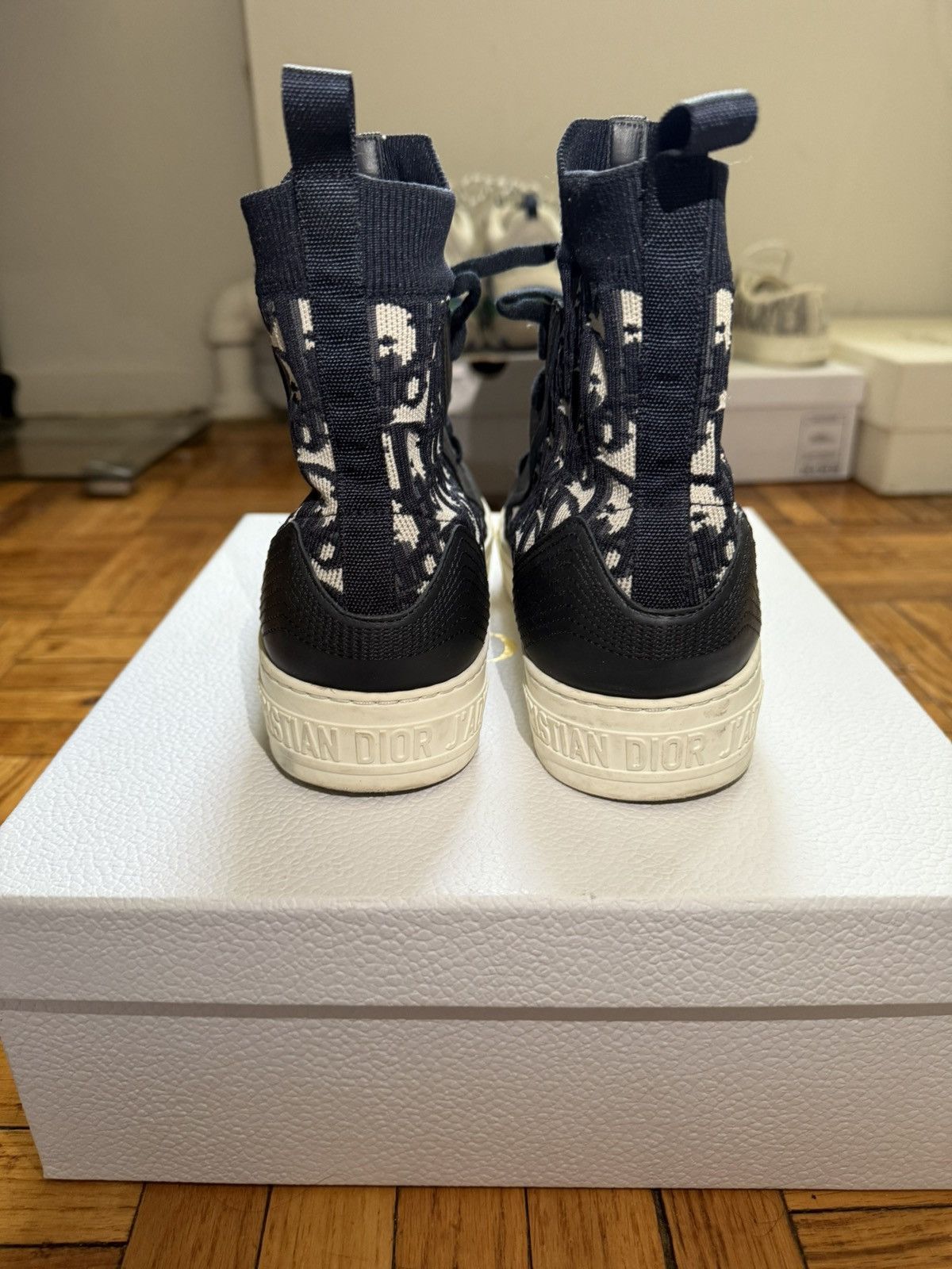 Christian Dior Monsieur × Dior Christian Dior High Top Sneakers - Deep Blue Dior Oblique Size US 8.5 / IT 38.5 - 4 Thumbnail