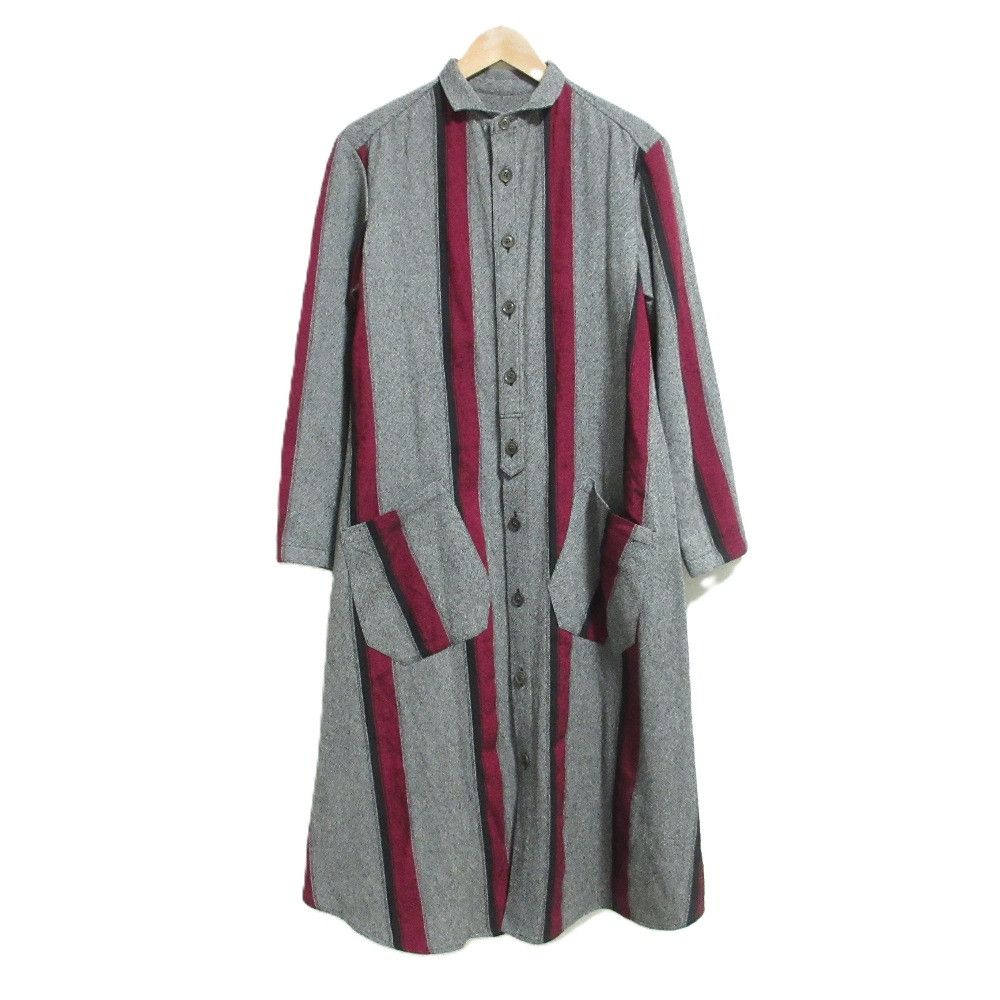 Other Yoji Yamamoto Yohji Yamamoto YF-D21-114 Wool Blend Stripe Dress Textile Dresses YF-D21-114 DUTY FREE for USA Size ONE SIZE - 1 Thumbnail