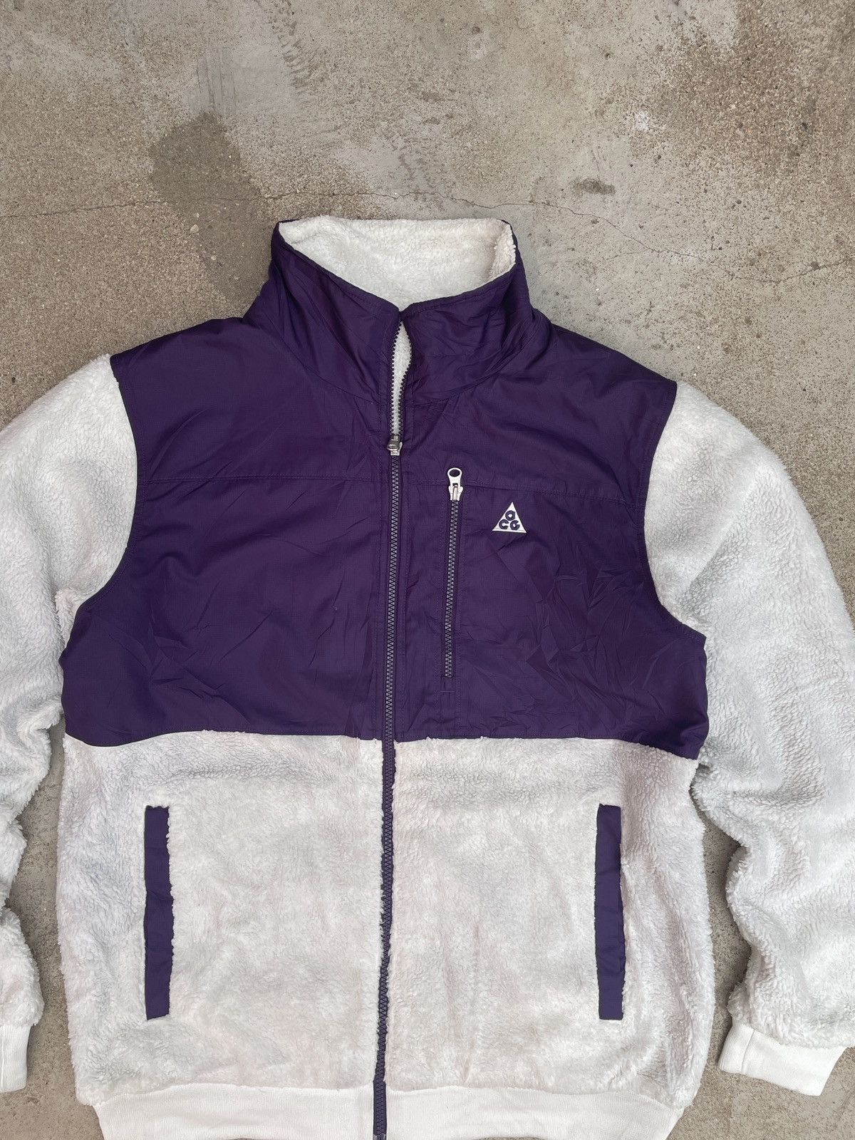 Nike ACG Vintage Nike ACG Reversible Sherpa Fleece Jacket Size US XL / EU 56 / 4 - 4 Thumbnail