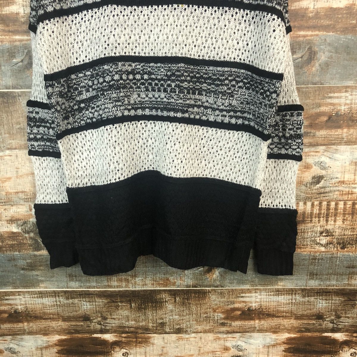 Vintage Bvet 21 Stripe Black Knitwear #A1463 Size US S / EU 44-46 / 1 - 6 Thumbnail