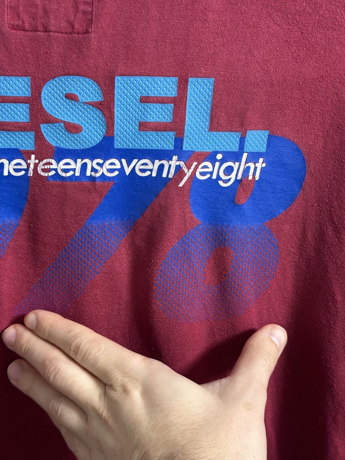 Diesel Rare Vintage Polo Diesel Avant-Garde Japan Y2K Style. Size US XL / EU 56 / 4 - 9 Thumbnail
