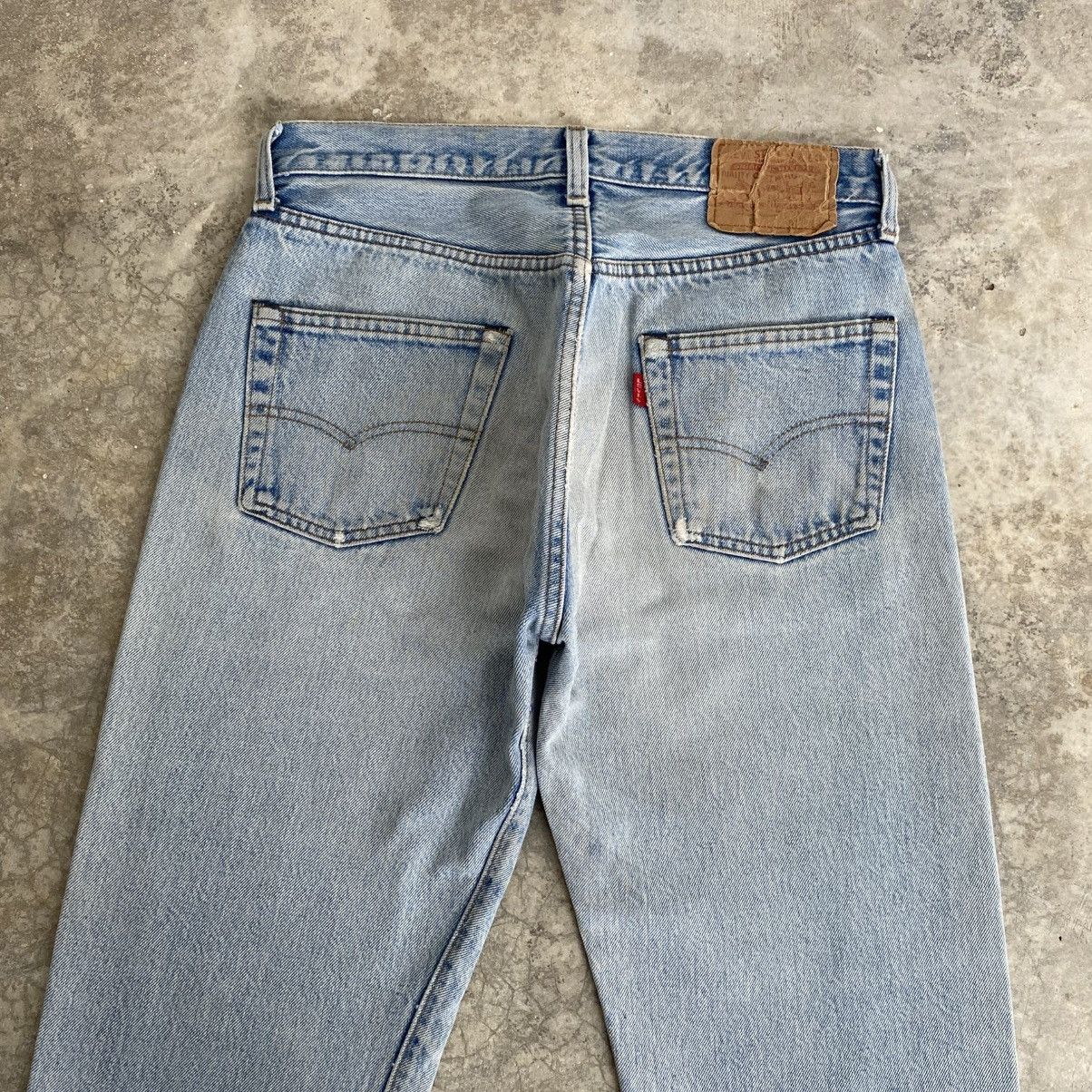 Levi's Vintage Levis 501 Stonewashed Blue Redline Distressed Jeans Size US 29 - 12 Thumbnail