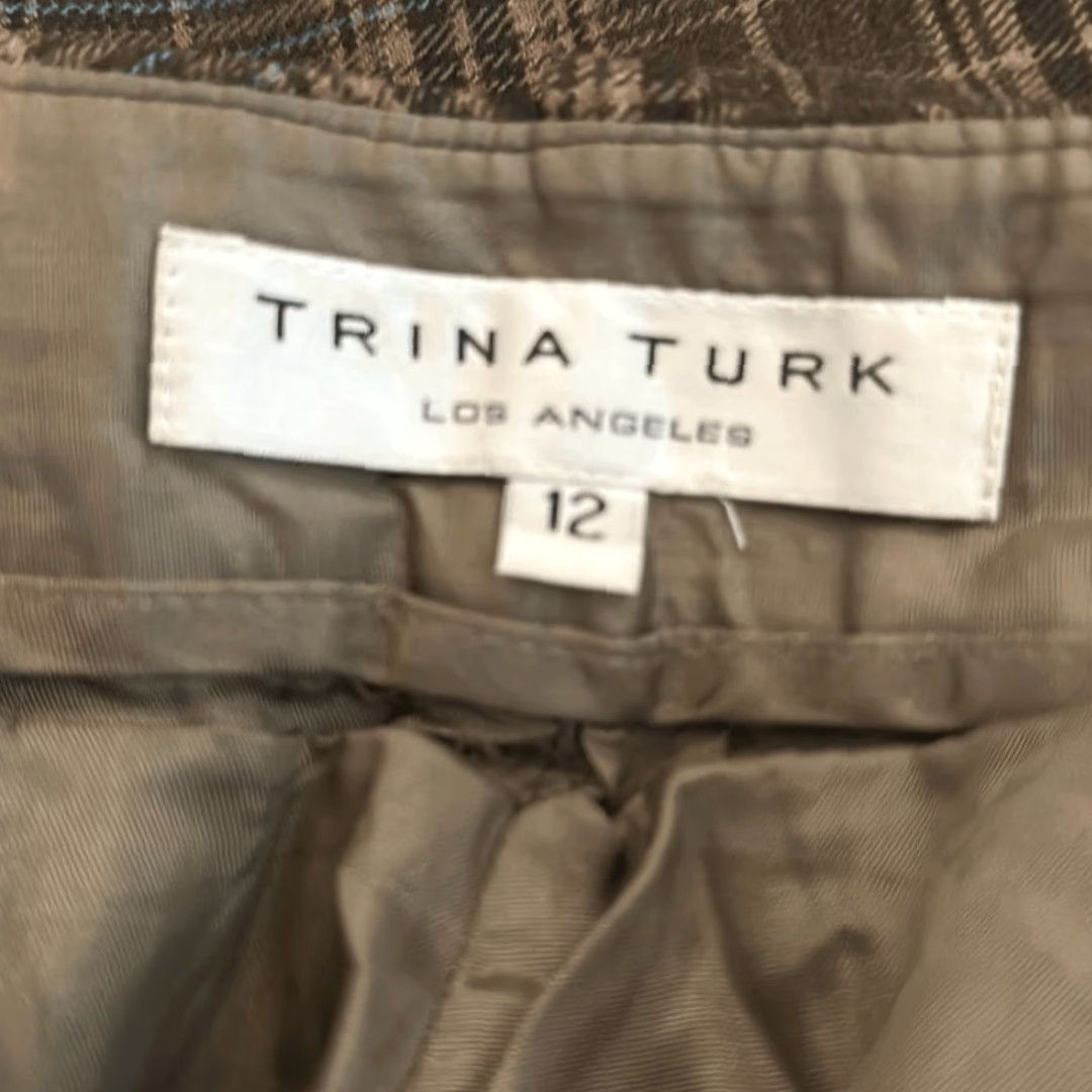 Trina Turk Trina Turk Womens Wide Leg Plaid Dress Pants size 12 Wool Blend Size 34" / US 12 / IT 48 - 7 Thumbnail