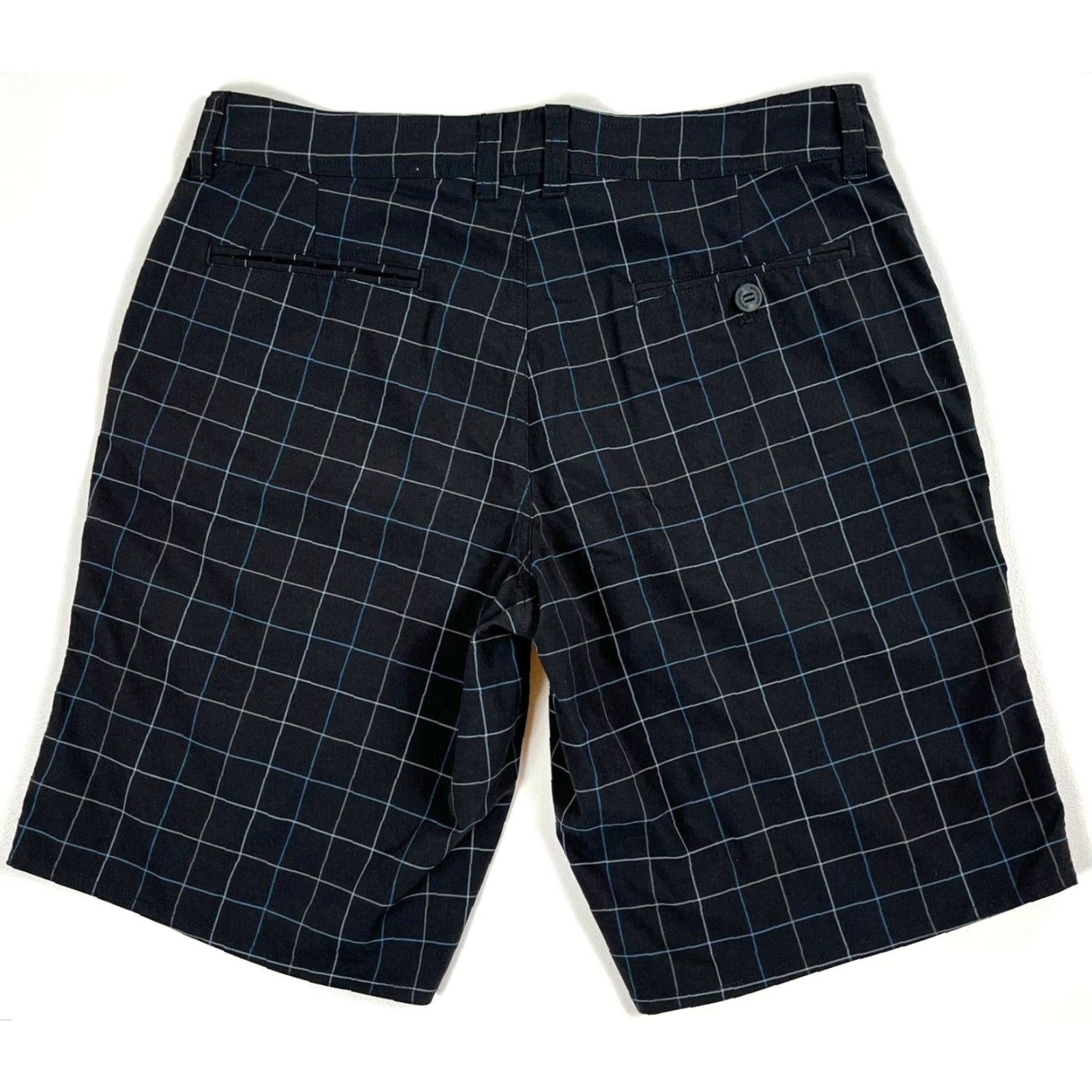 Patagonia Patagonia Men's Shorts Windowpane 33 Waist 10.5in Inseam Charcoal/Black Pockets Lightweight Casual Travel Chino Outdoor Polyester Nylon Size US 33 - 2 Thumbnail