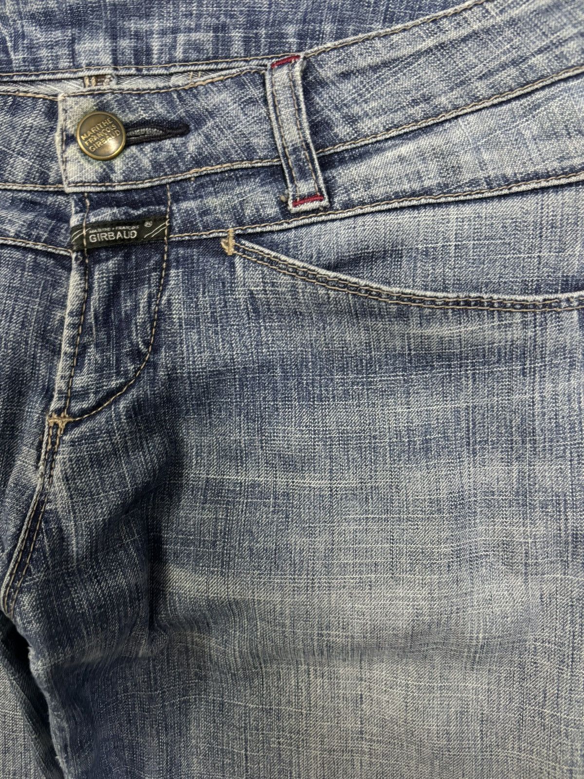 Marithe + Francois Girbaud Vintage Marithe Francois Girbaud Flare Distressed Jeans Size 29" - 5 Thumbnail