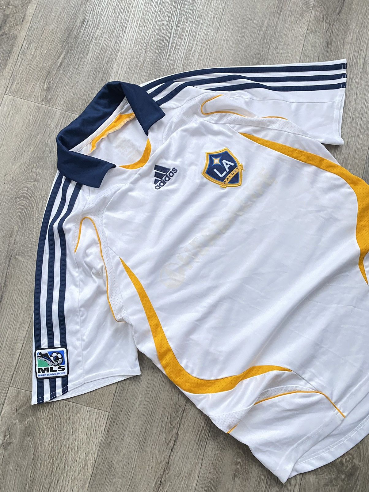 Adidas × David Beckham × Vintage 🫧Beckham LA Galaxy 2007 Football Shirt Jersey Adidas Size US S / EU 44-46 / 1 - 3 Thumbnail
