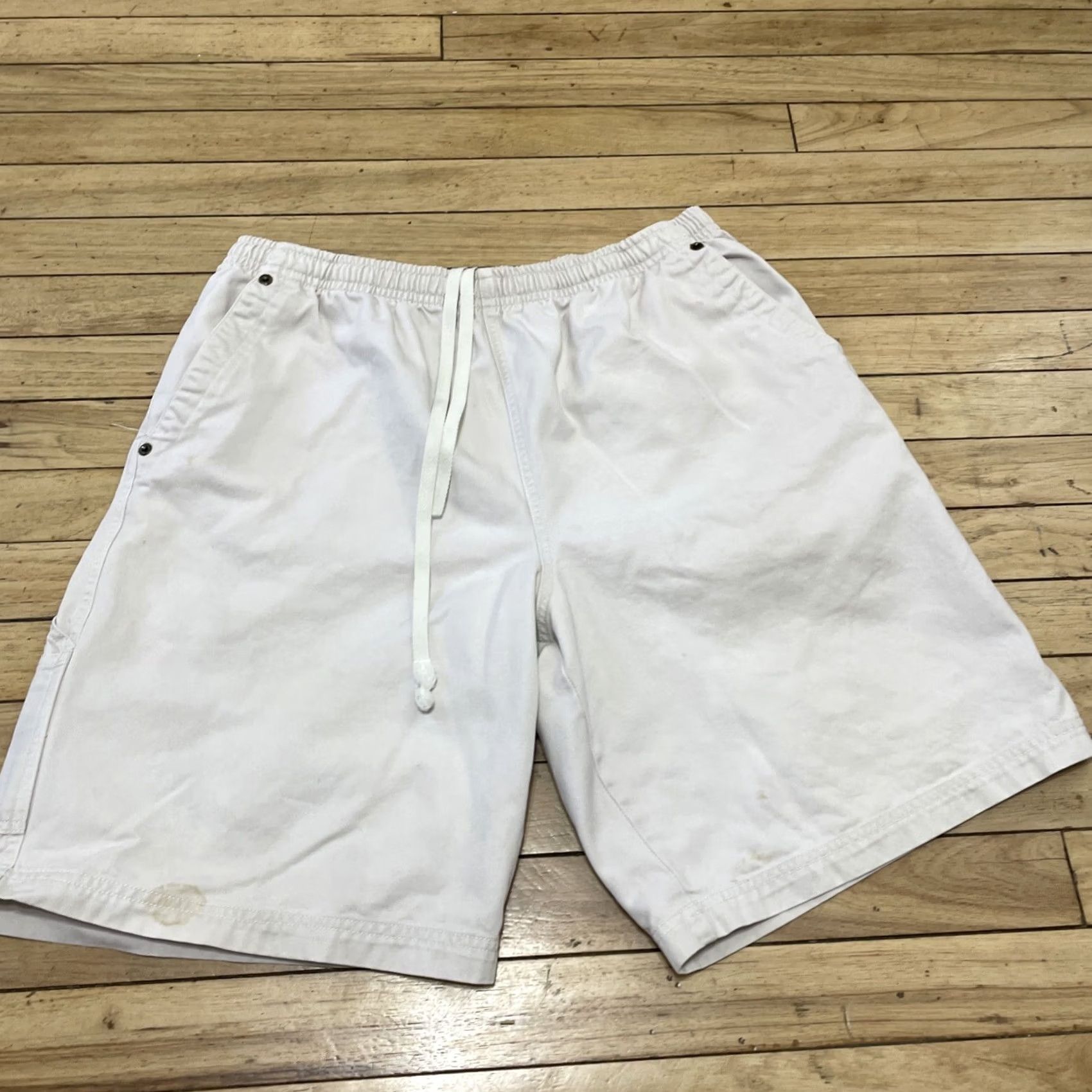 Gap GAP Carpenter Shorts Men L Drawstring Stretch Cream Utility Skate Workwear Grung Size US 33 - 2 Thumbnail